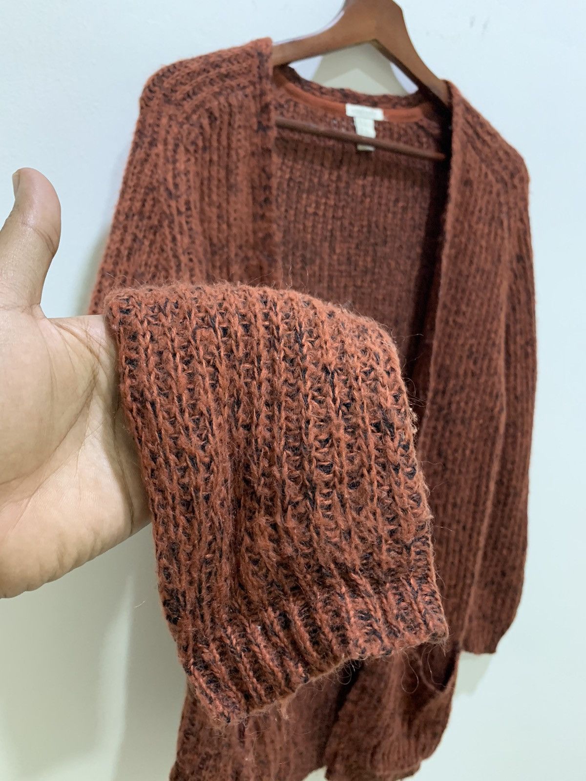 Designer × Forever 21 FOREVER21 Mohair Wool Pocket Aran Knitwear Cardigan Sweater Size M / US 6-8 / IT 42-44 - 9 Thumbnail
