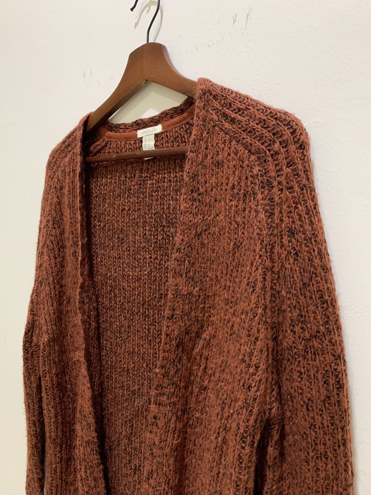 Designer × Forever 21 FOREVER21 Mohair Wool Pocket Aran Knitwear Cardigan Sweater Size M / US 6-8 / IT 42-44 - 6 Thumbnail
