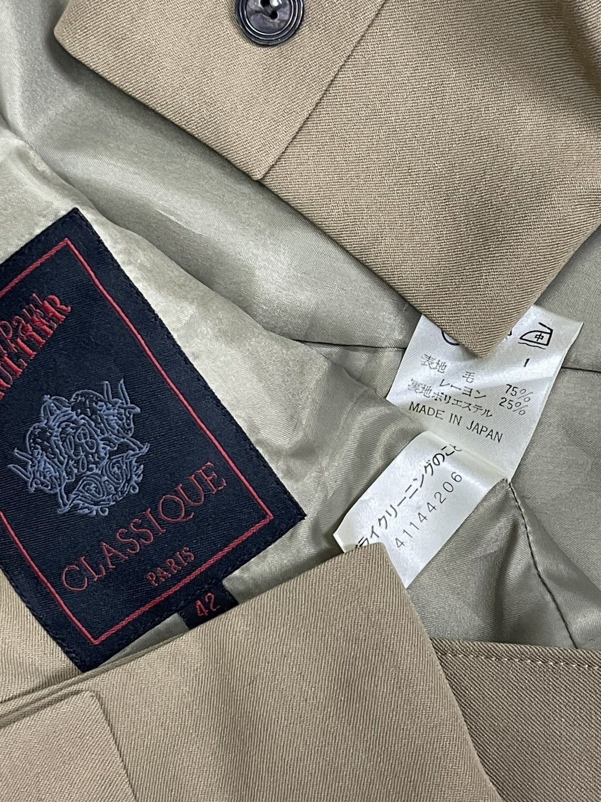 Jean Paul Gaultier JPG CLASSIQUE PARIS RAYON COAT/SUITS (size 42) Size US XS / EU 42 / 0 - 10 Thumbnail