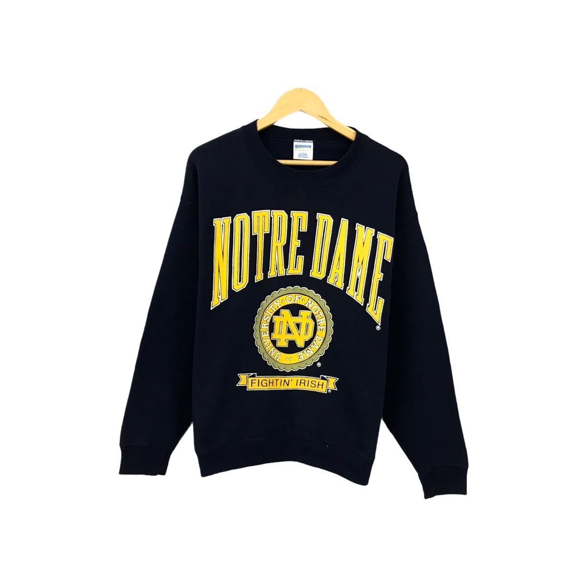 image of Collegiate x High School Legends Vintage University Of Notre Dame Sweatshirt Pullover Jumper in Nav