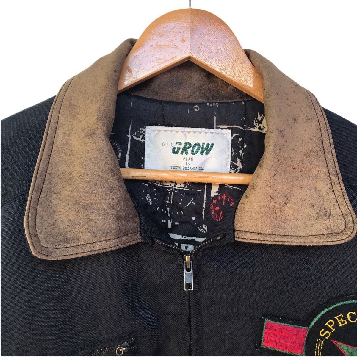 Japanese Brand × Vintage Vintage Bomber Jacket Big Logo Embroidery ZappFlap Fly Size US L / EU 52-54 / 3 - 6 Thumbnail