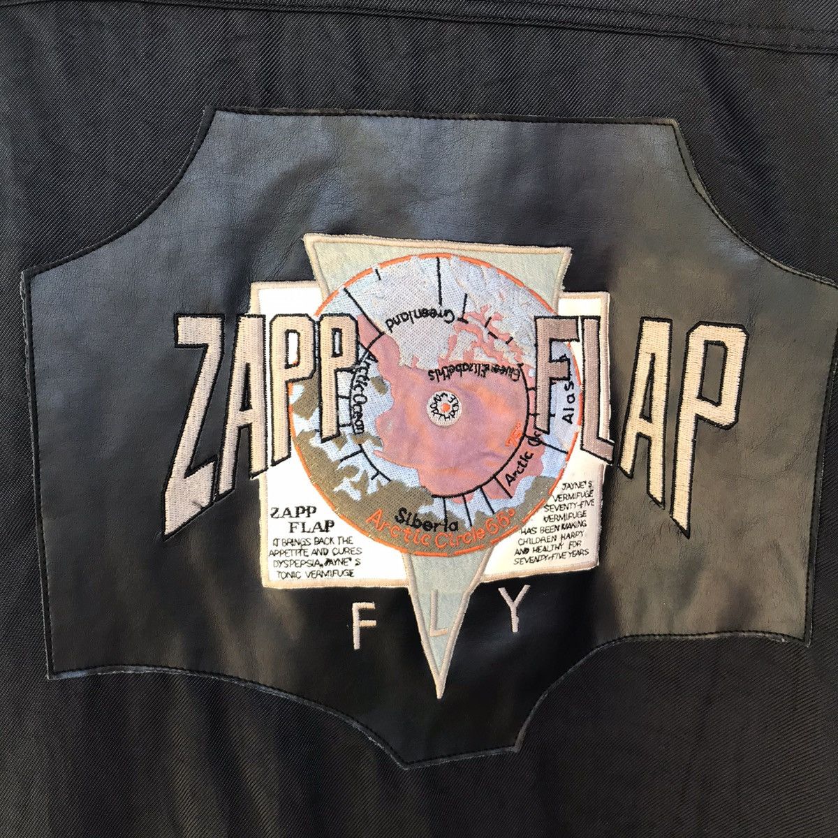 Japanese Brand × Vintage Vintage Bomber Jacket Big Logo Embroidery ZappFlap Fly Size US L / EU 52-54 / 3 - 12 Thumbnail