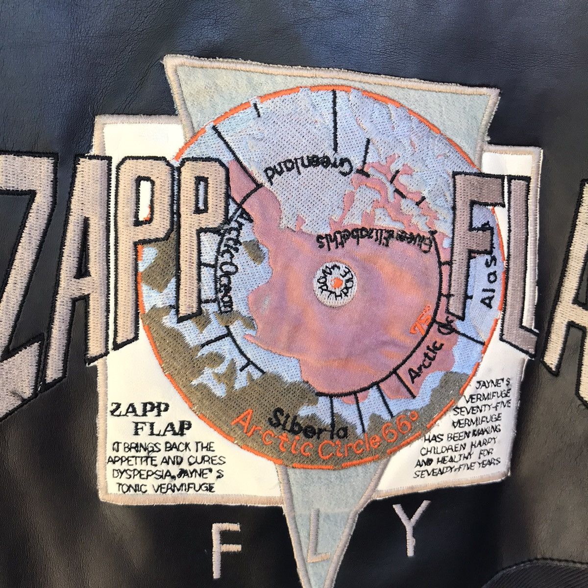 Japanese Brand × Vintage Vintage Bomber Jacket Big Logo Embroidery ZappFlap Fly Size US L / EU 52-54 / 3 - 13 Thumbnail
