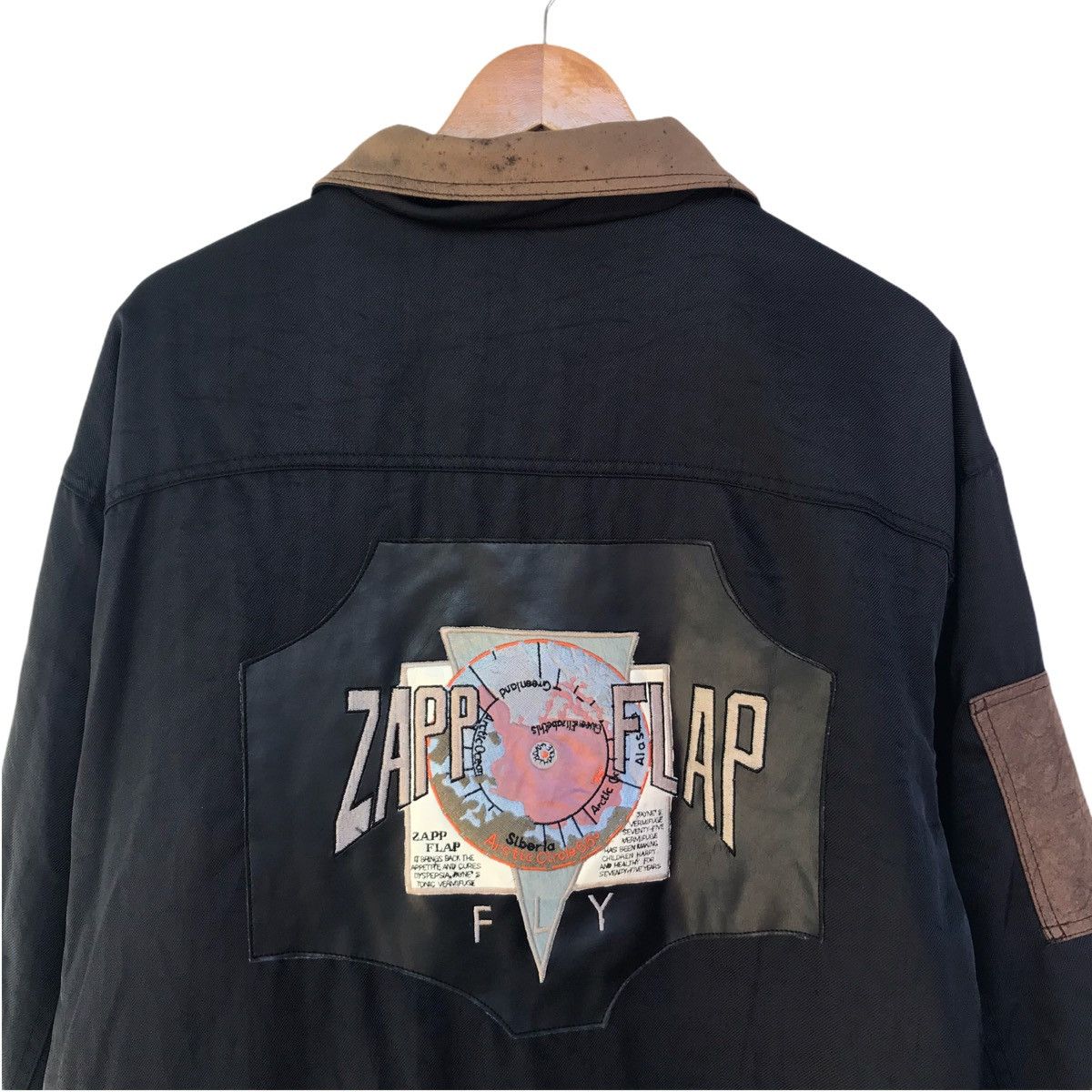 Japanese Brand × Vintage Vintage Bomber Jacket Big Logo Embroidery ZappFlap Fly Size US L / EU 52-54 / 3 - 5 Thumbnail