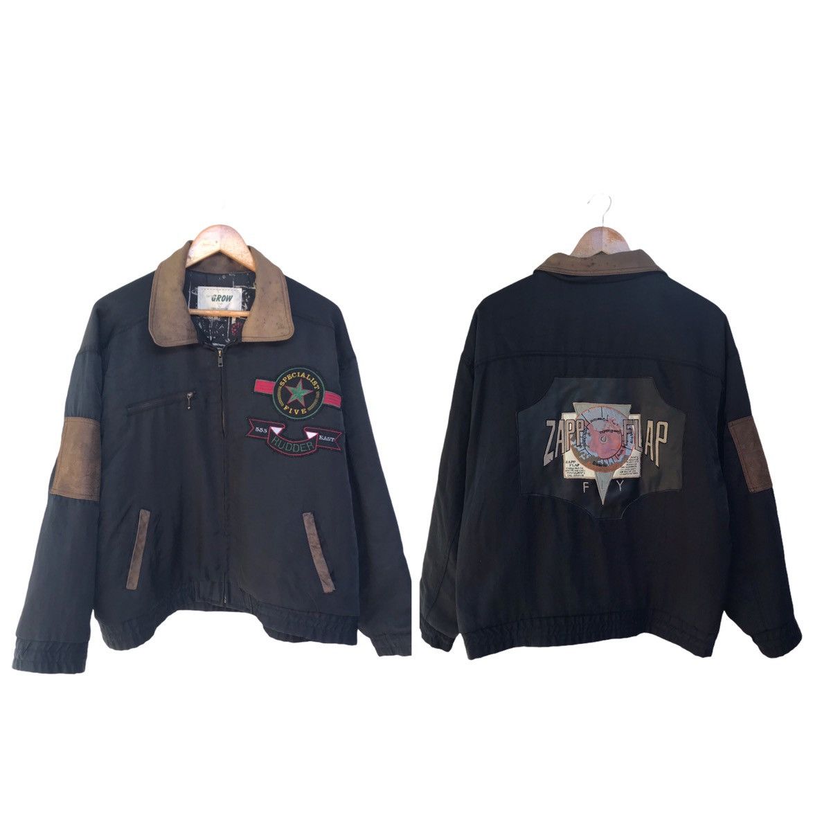 Japanese Brand × Vintage Vintage Bomber Jacket Big Logo Embroidery ZappFlap Fly Size US L / EU 52-54 / 3 - 1 Thumbnail