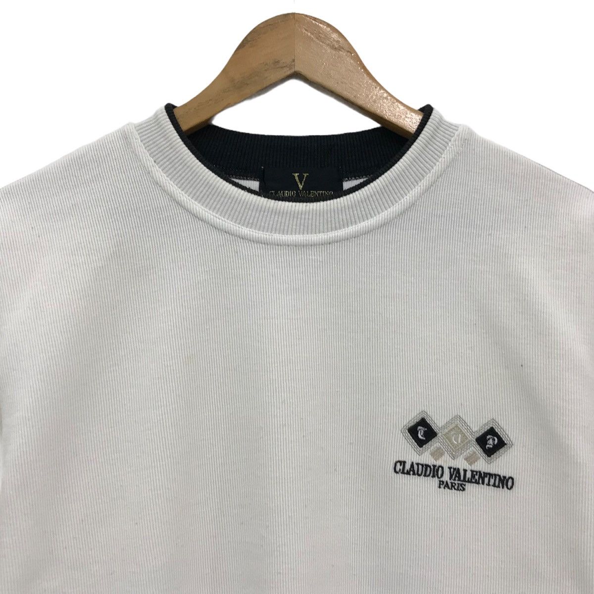 Valentino × Vintage Claudio Valentino Small Logo Sweatshirt Size US M / EU 48-50 / 2 - 2 Thumbnail