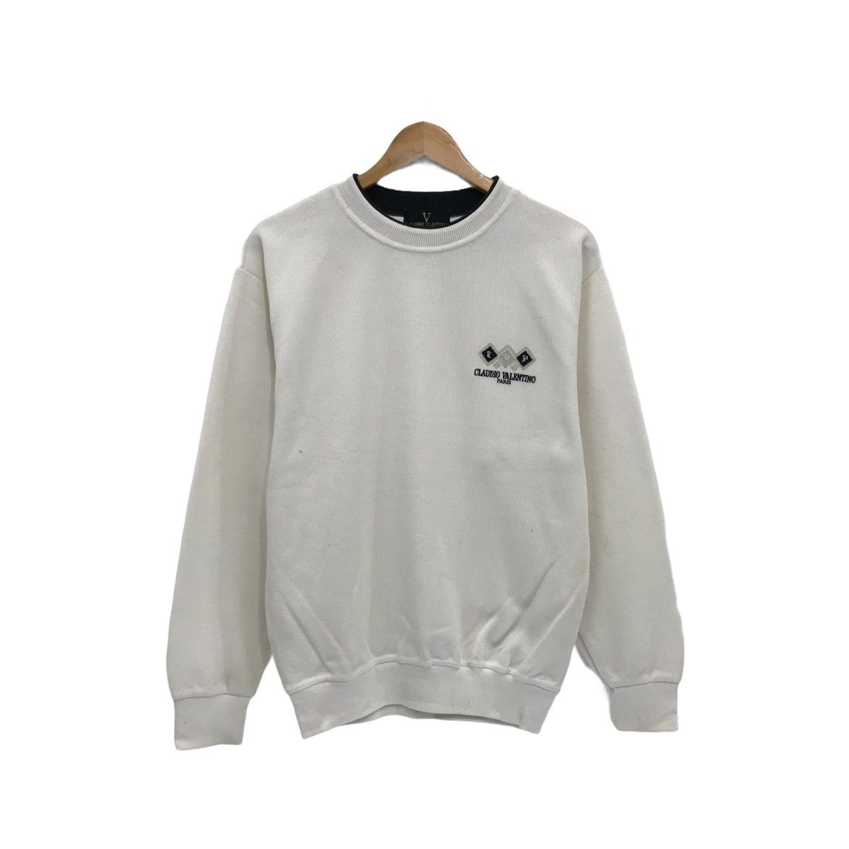 Valentino × Vintage Claudio Valentino Small Logo Sweatshirt Size US M / EU 48-50 / 2 - 1 Thumbnail