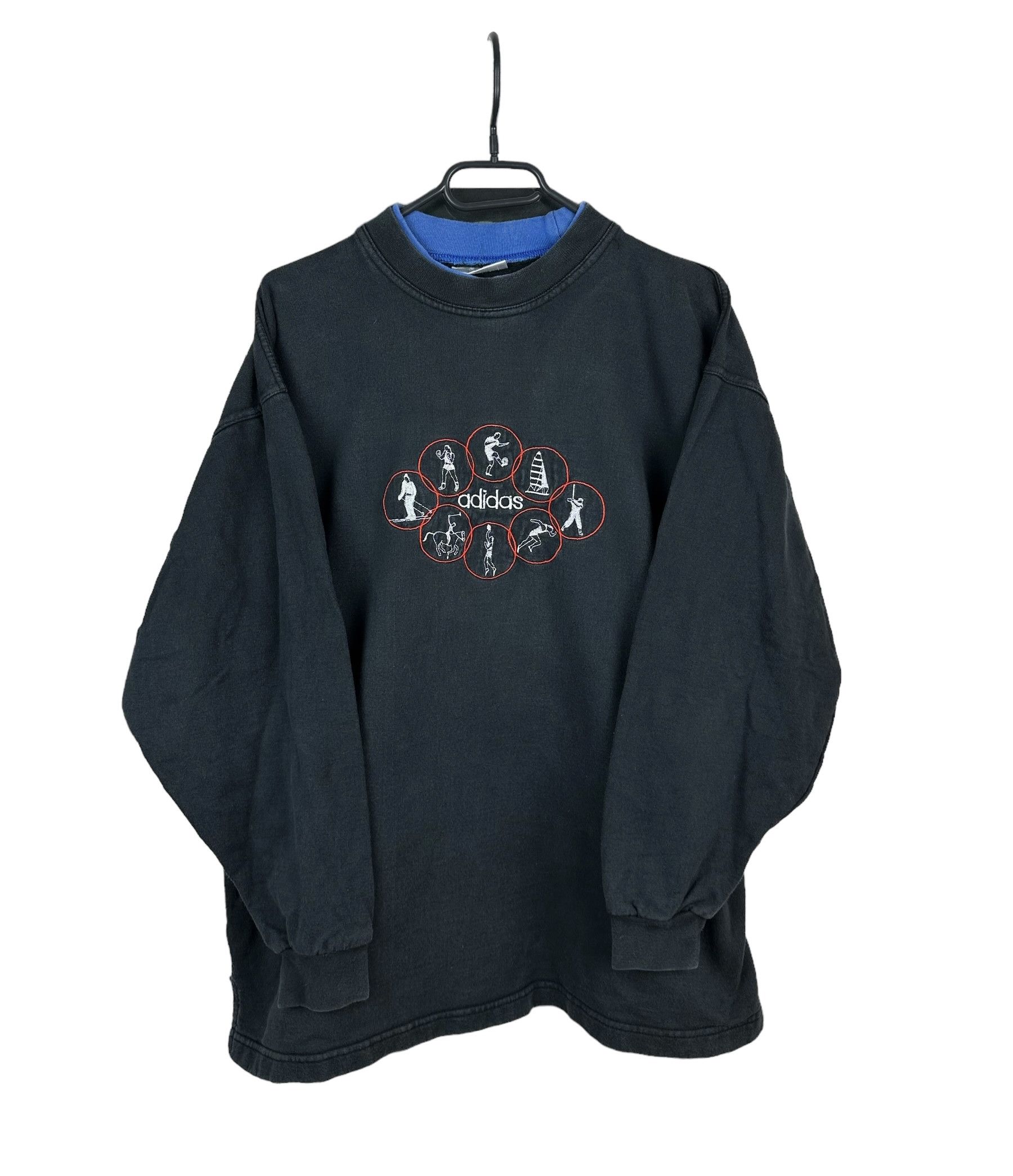 Adidas × Vintage Vintage 90's Adidas Olympic Sweatshirt Crewneck Rare Size US S / EU 44-46 / 1 - 1 Thumbnail