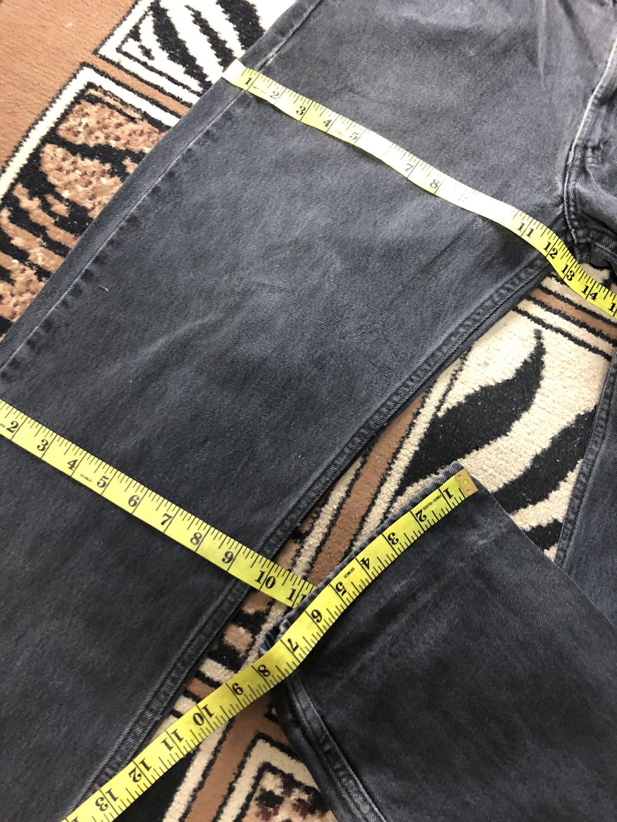 Levi's × Levi's Vintage Clothing × Vintage VINTAGE 90s LEVIS 550 RELAXED FIT SUPER BLACK DENIM Size US 33 - 17 Thumbnail