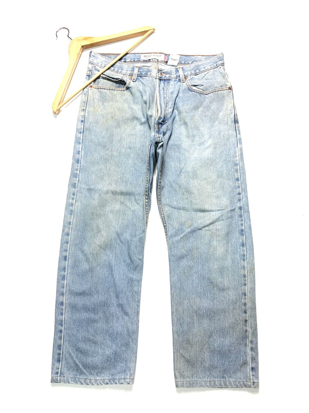 Levi's Vintage Clothing × Vintage VINTAGE 90s LEVIS 505 REGULAR FIT BLUE WASH DENIM Size US 34 / EU 50 - 5 Thumbnail