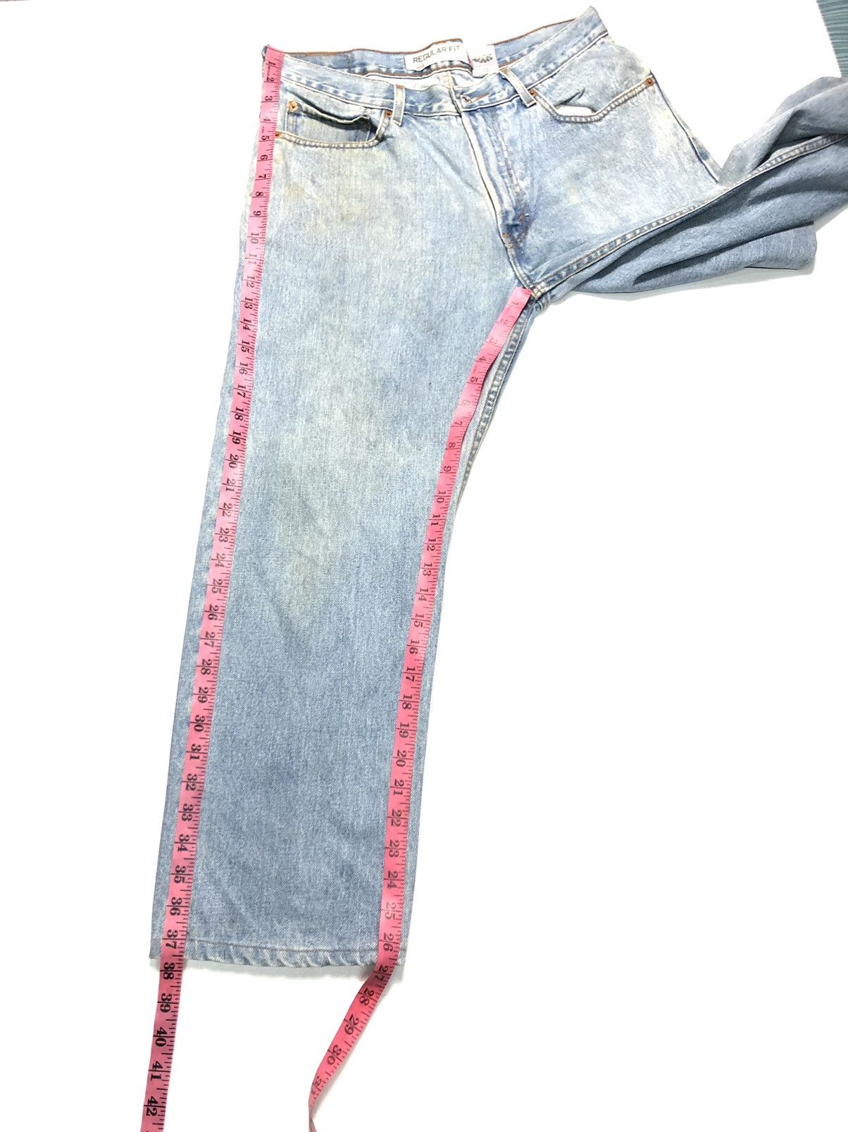Levi's Vintage Clothing × Vintage VINTAGE 90s LEVIS 505 REGULAR FIT BLUE WASH DENIM Size US 34 / EU 50 - 15 Thumbnail