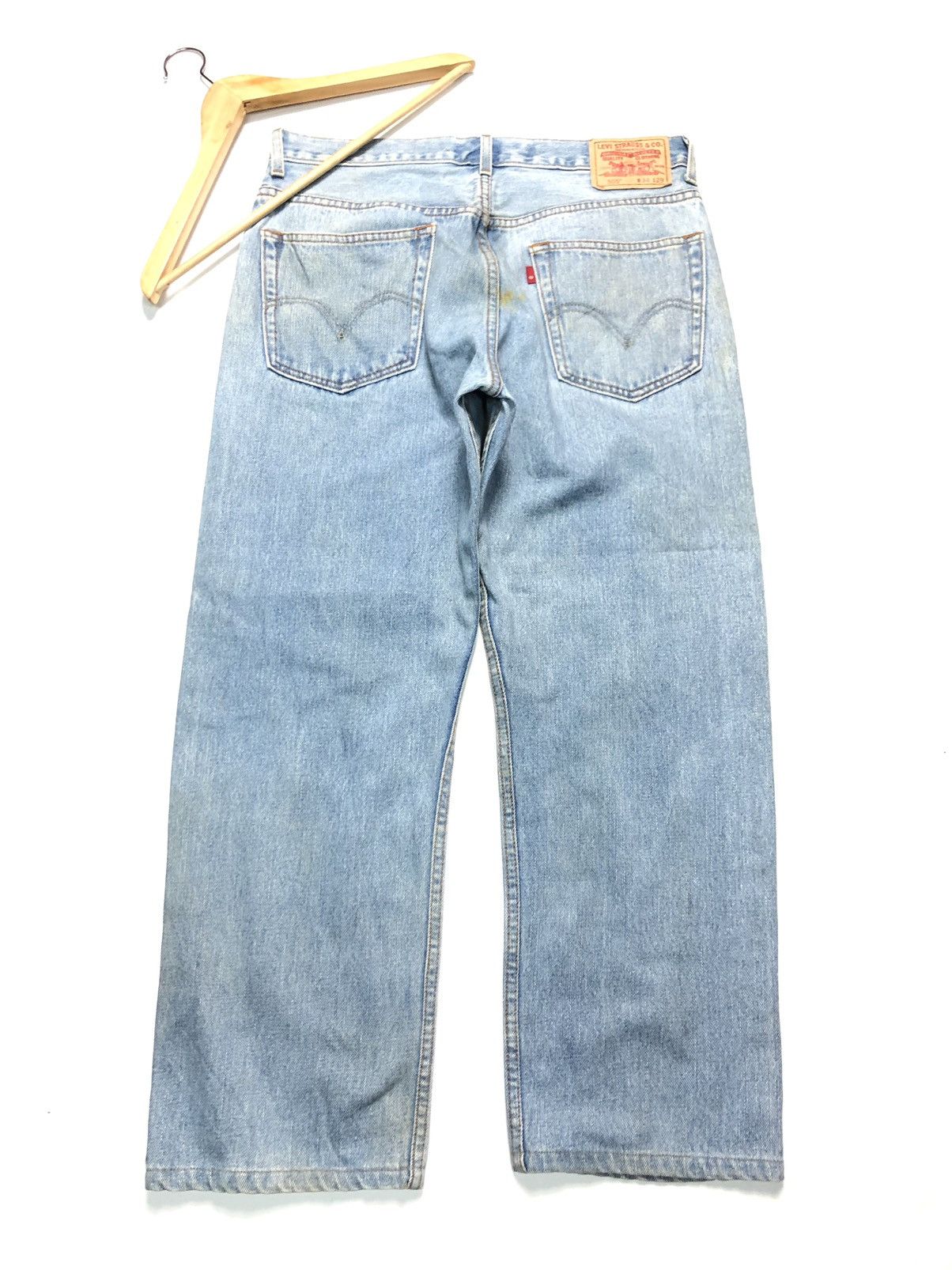 Levi's Vintage Clothing × Vintage VINTAGE 90s LEVIS 505 REGULAR FIT BLUE WASH DENIM Size US 34 / EU 50 - 1 Thumbnail