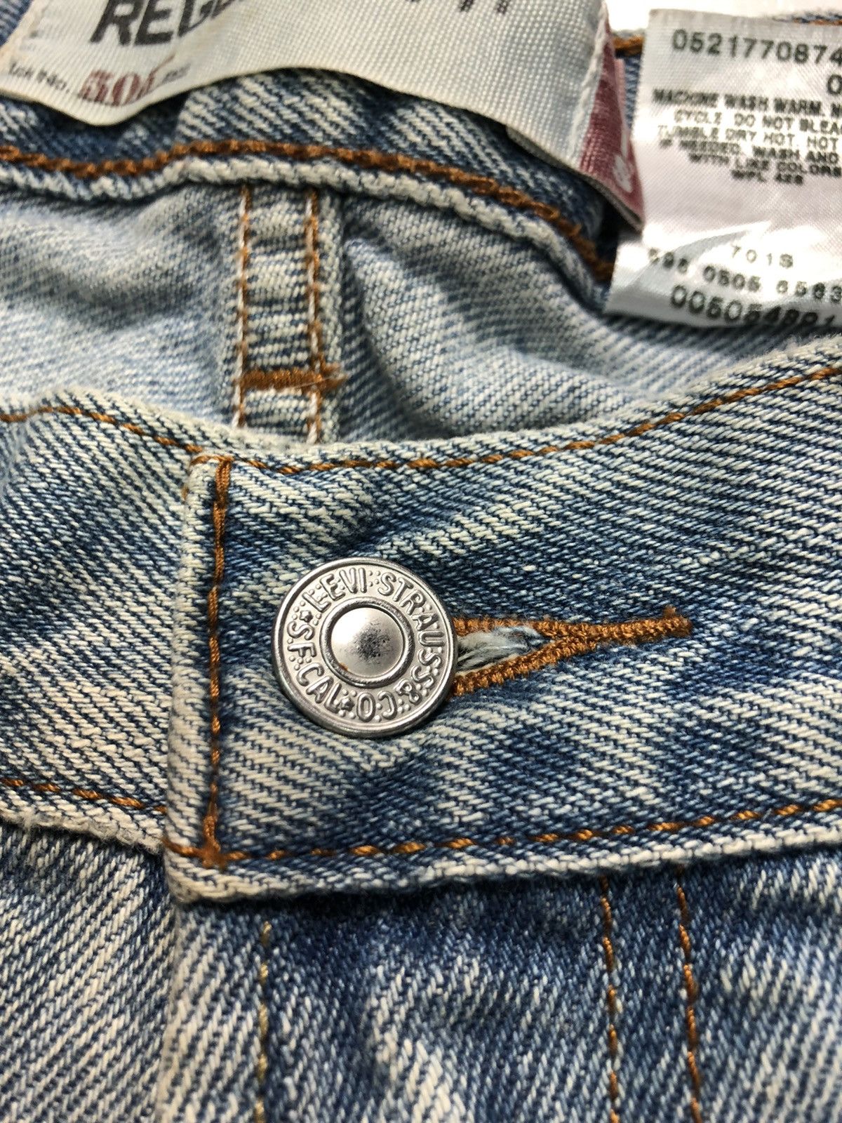 Levi's Vintage Clothing × Vintage VINTAGE 90s LEVIS 505 REGULAR FIT BLUE WASH DENIM Size US 34 / EU 50 - 7 Thumbnail