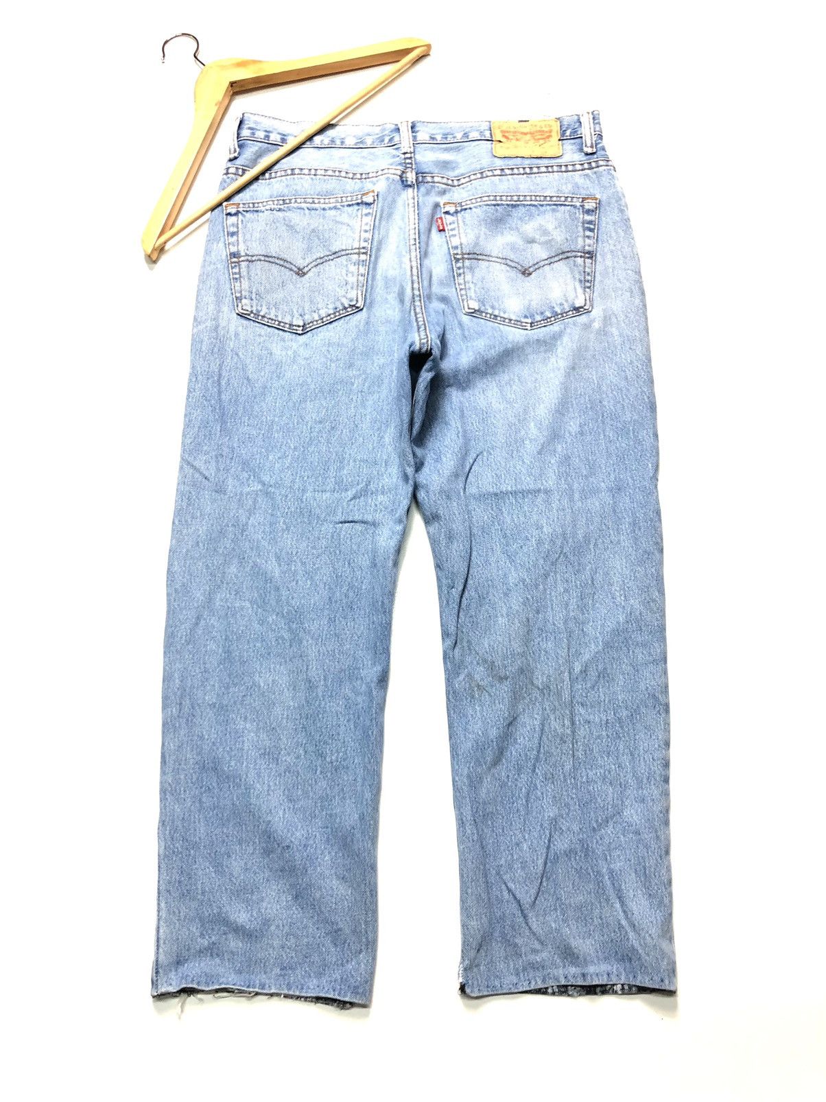 Levi's × Vintage VINTAGE 90s LEVIS BLUE WASH DISTRESSED DENIM Size US 33 - 1 Thumbnail