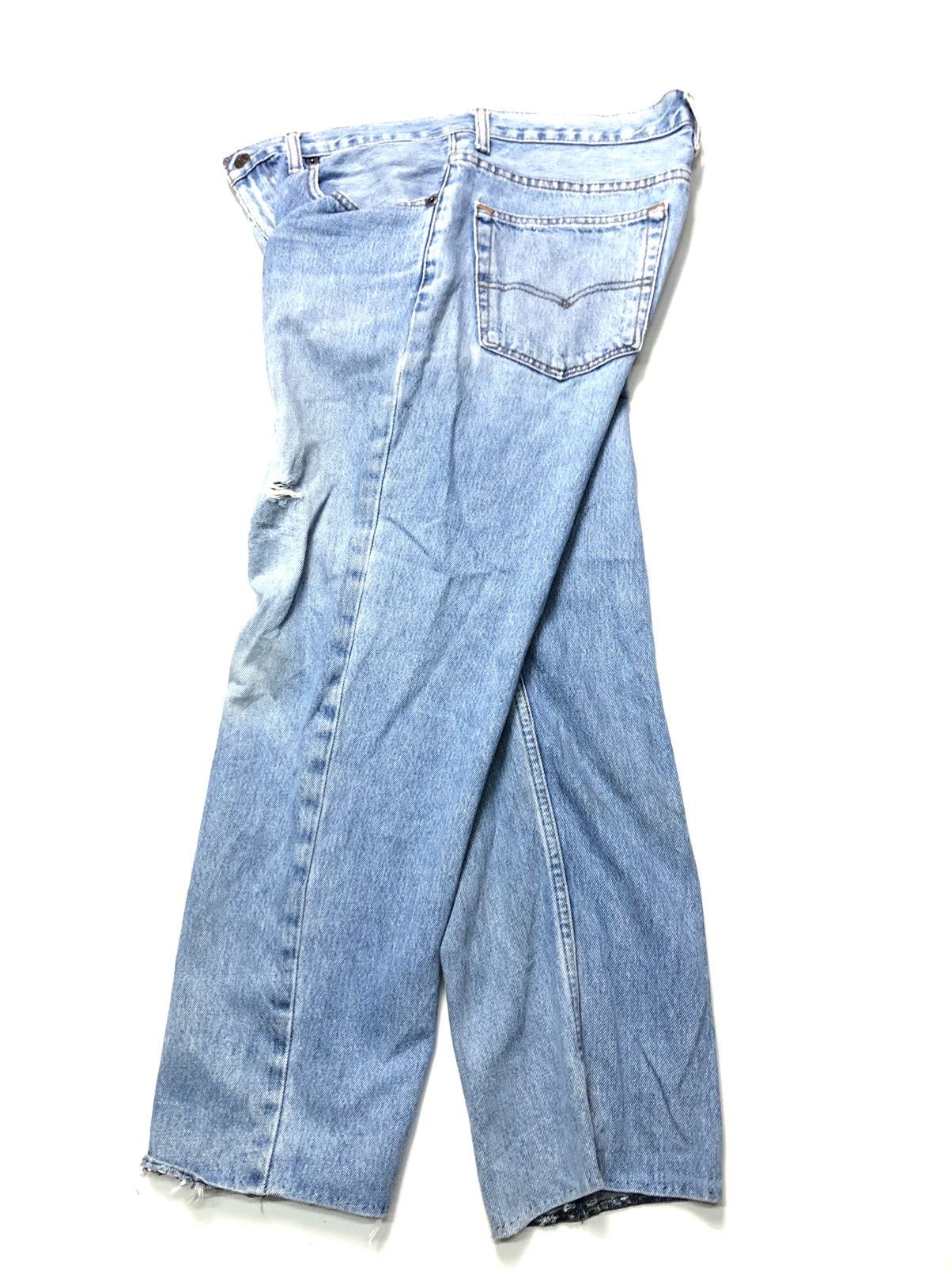 Levi's × Vintage VINTAGE 90s LEVIS BLUE WASH DISTRESSED DENIM Size US 33 - 16 Thumbnail