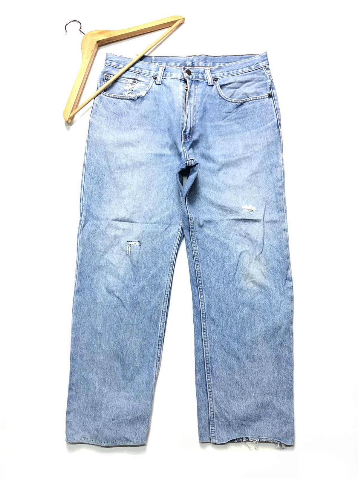 Levi's × Vintage VINTAGE 90s LEVIS BLUE WASH DISTRESSED DENIM Size US 33 - 6 Thumbnail