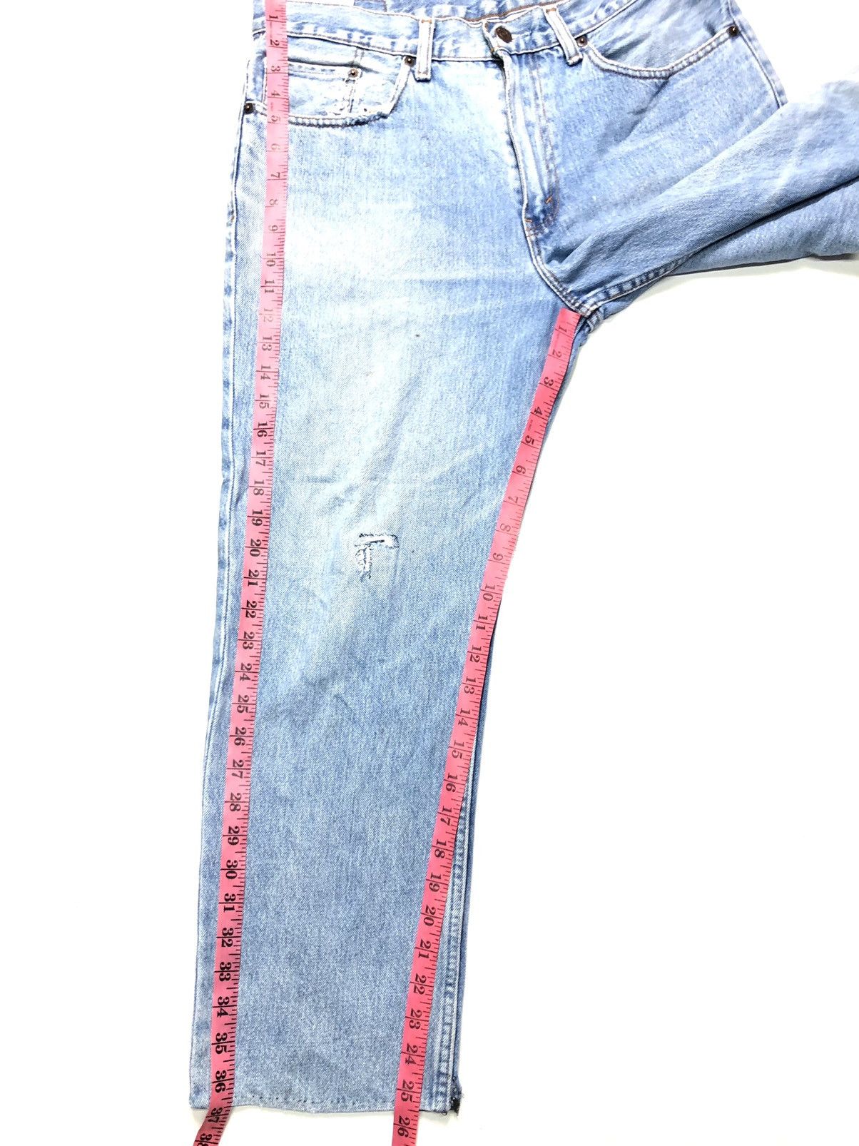 Levi's × Vintage VINTAGE 90s LEVIS BLUE WASH DISTRESSED DENIM Size US 33 - 20 Thumbnail