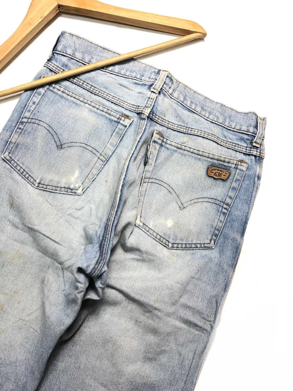 Levi's × Vintage VINTAGE 90s LEVIS 636 GREY TAB BIG E DISTRESSED DENIM Size US 29 - 1 Thumbnail