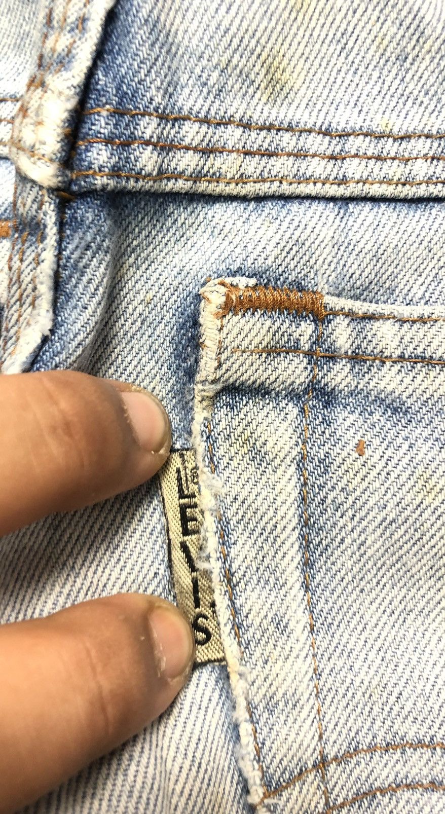 Levi's × Vintage VINTAGE 90s LEVIS 636 GREY TAB BIG E DISTRESSED DENIM Size US 29 - 4 Thumbnail