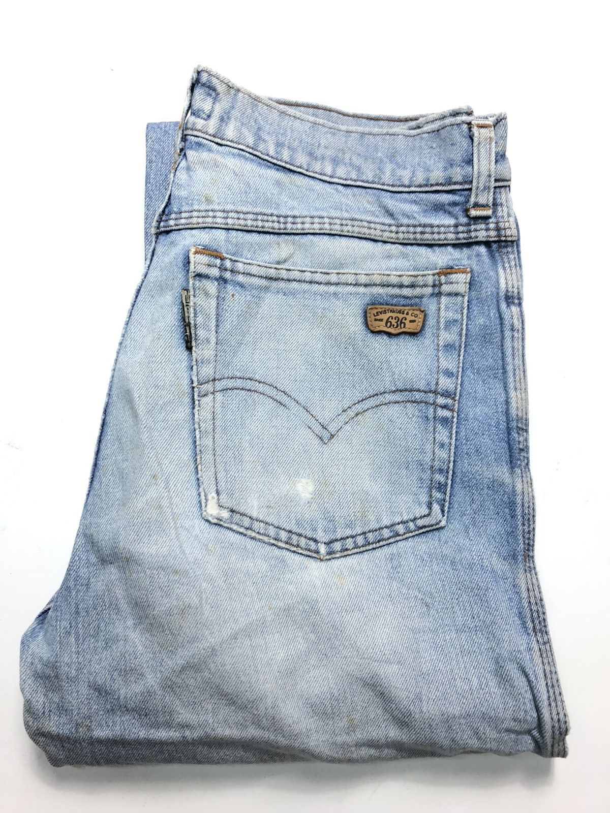 Levi's × Vintage VINTAGE 90s LEVIS 636 GREY TAB BIG E DISTRESSED DENIM Size US 29 - 16 Thumbnail