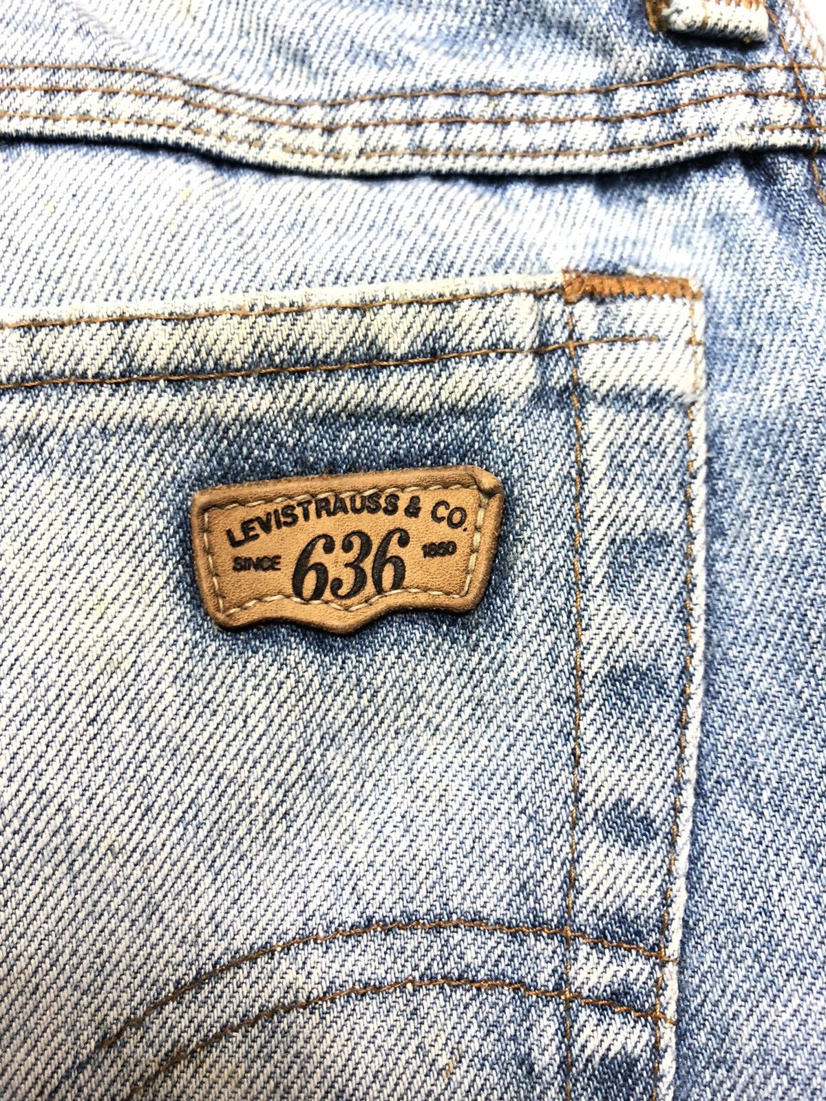 Levi's × Vintage VINTAGE 90s LEVIS 636 GREY TAB BIG E DISTRESSED DENIM Size US 29 - 3 Thumbnail