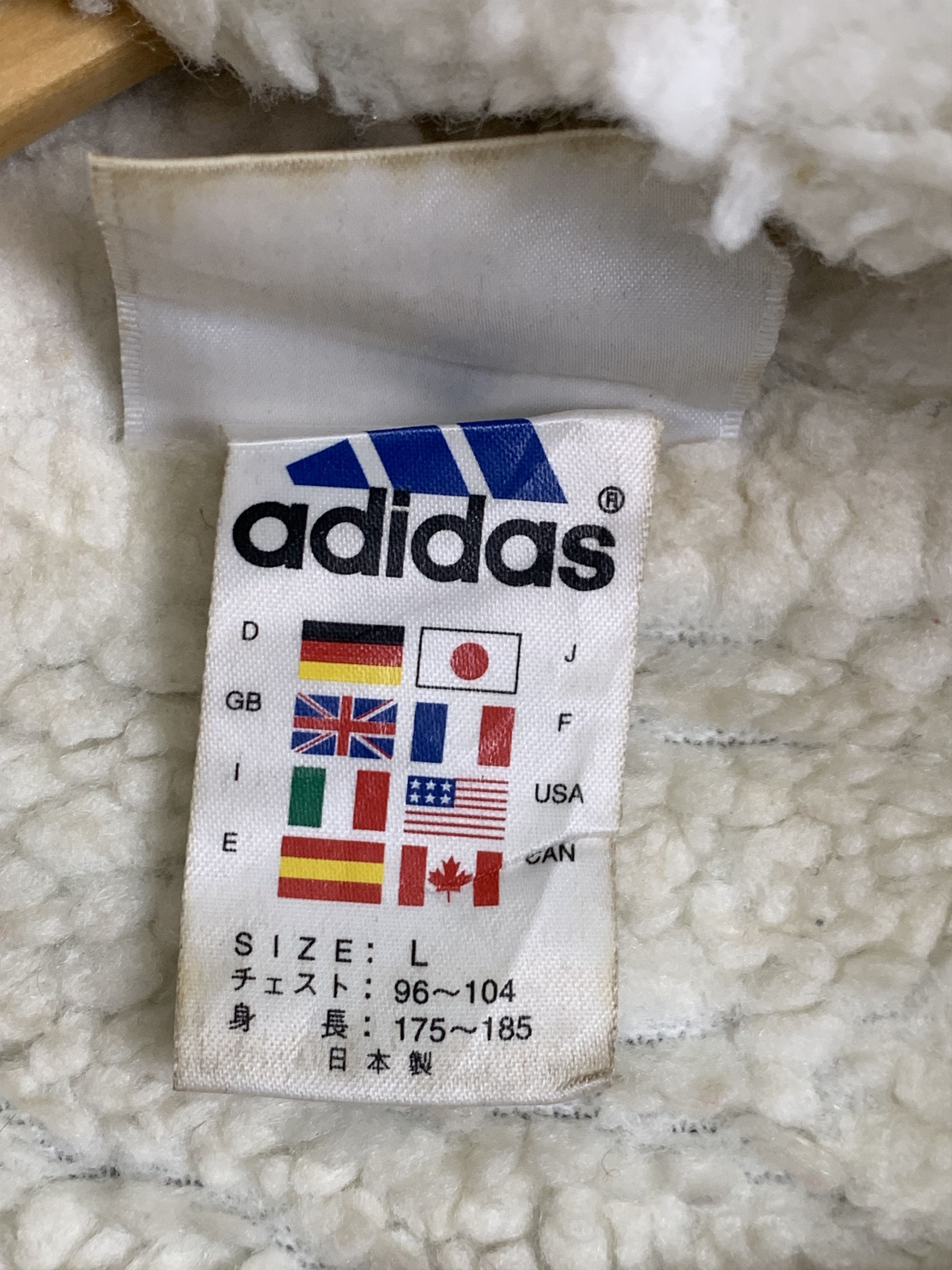 Adidas Vintage Adidas Sherpa Long Hoodie Jacket J0898 Size US L / EU 52-54 / 3 - 6 Thumbnail