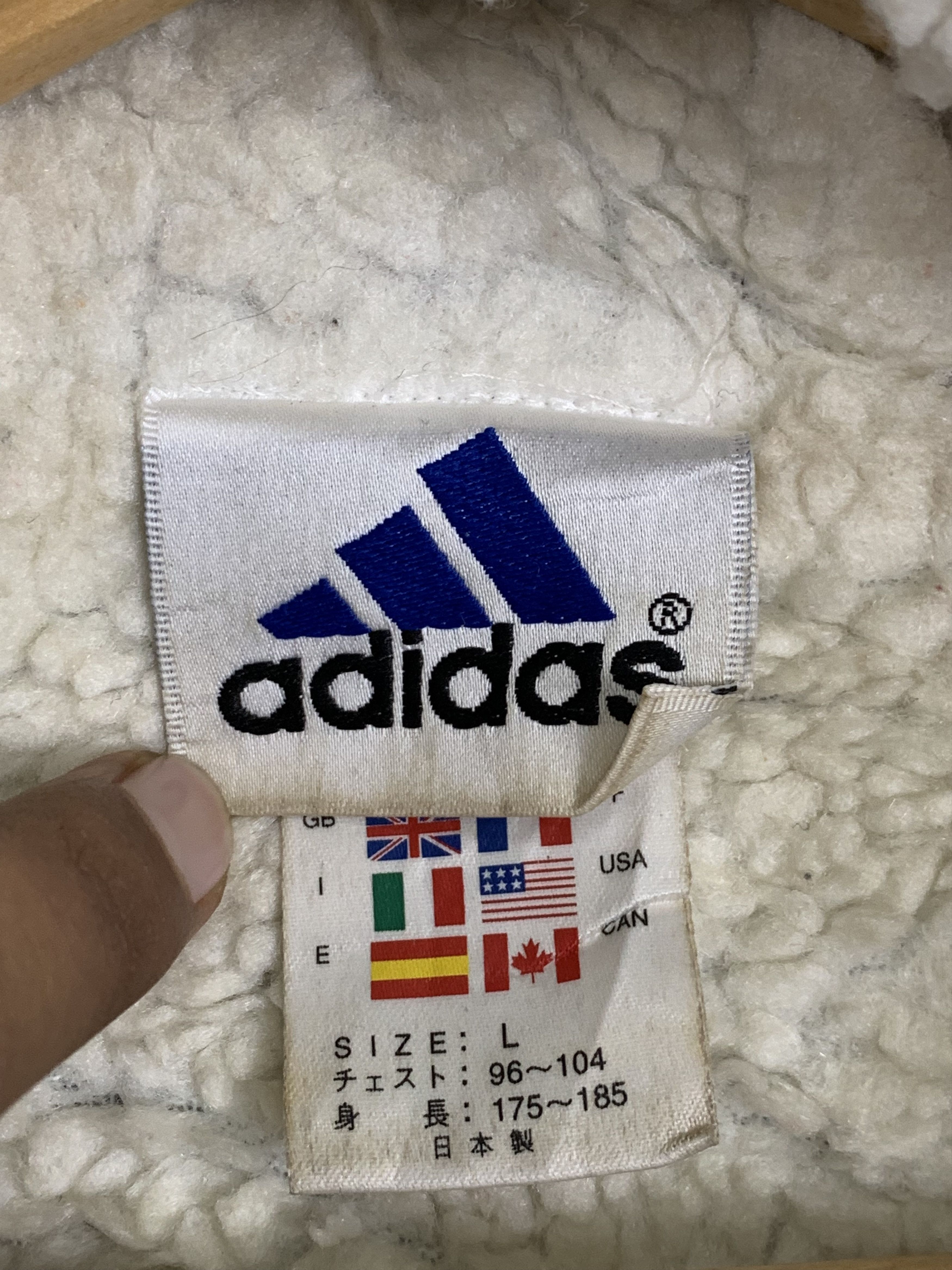Adidas Vintage Adidas Sherpa Long Hoodie Jacket J0898 Size US L / EU 52-54 / 3 - 5 Thumbnail