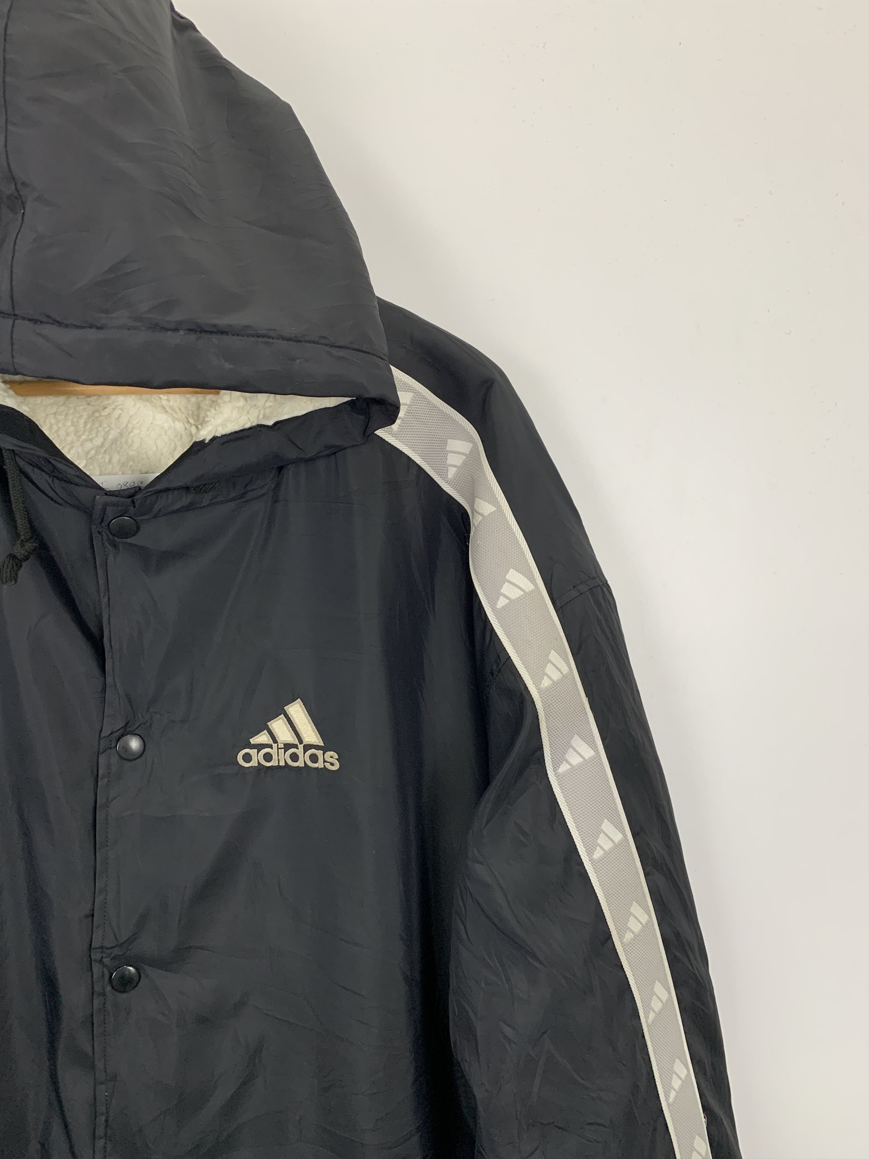 Adidas Vintage Adidas Sherpa Long Hoodie Jacket J0898 Size US L / EU 52-54 / 3 - 9 Thumbnail