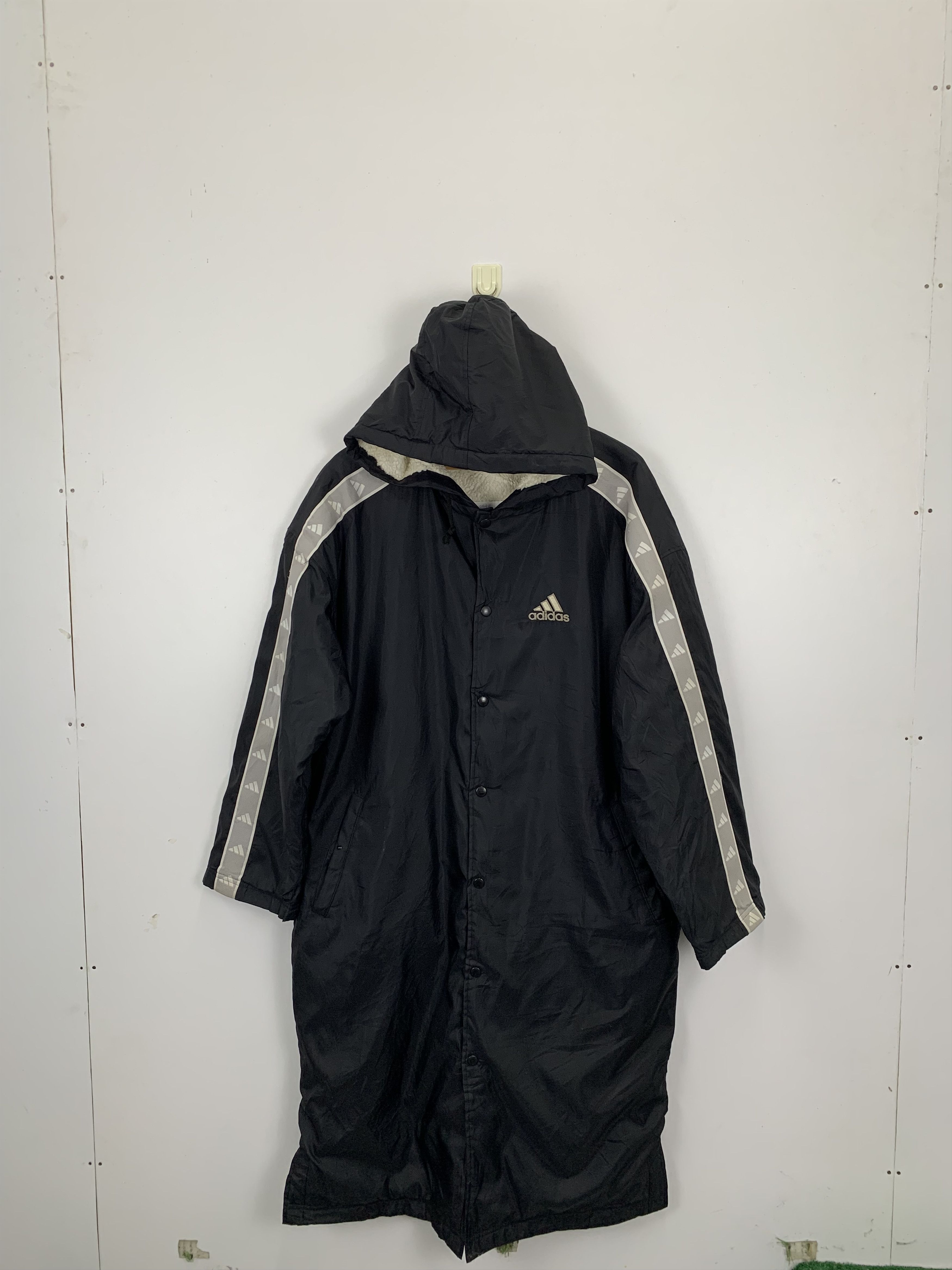 Adidas Vintage Adidas Sherpa Long Hoodie Jacket J0898 Size US L / EU 52-54 / 3 - 1 Thumbnail