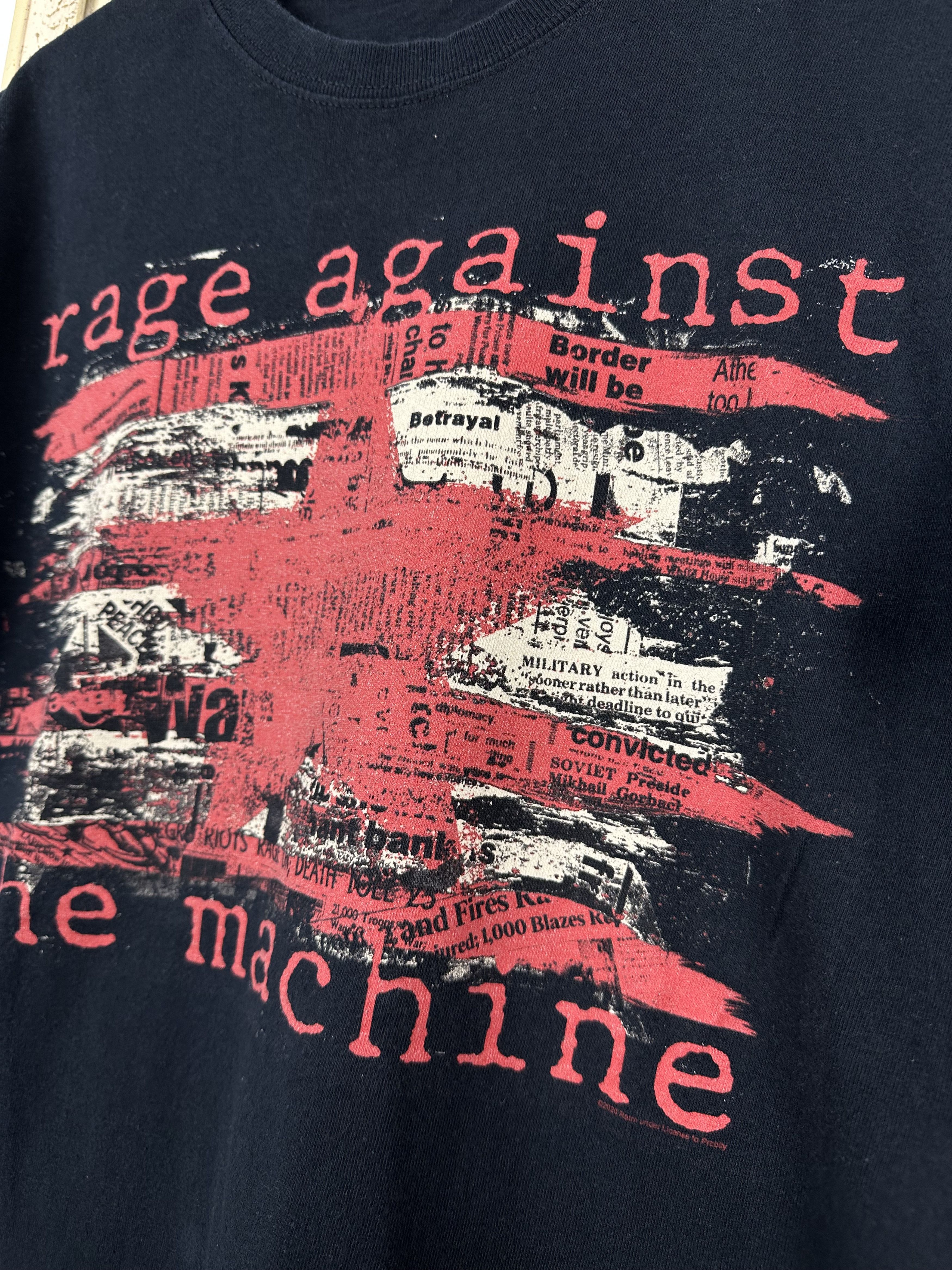 Band Tees × Vintage Vintage Rage Agains The Machine Shirt Band Tee Jersey Size US S / EU 44-46 / 1 - 3 Thumbnail