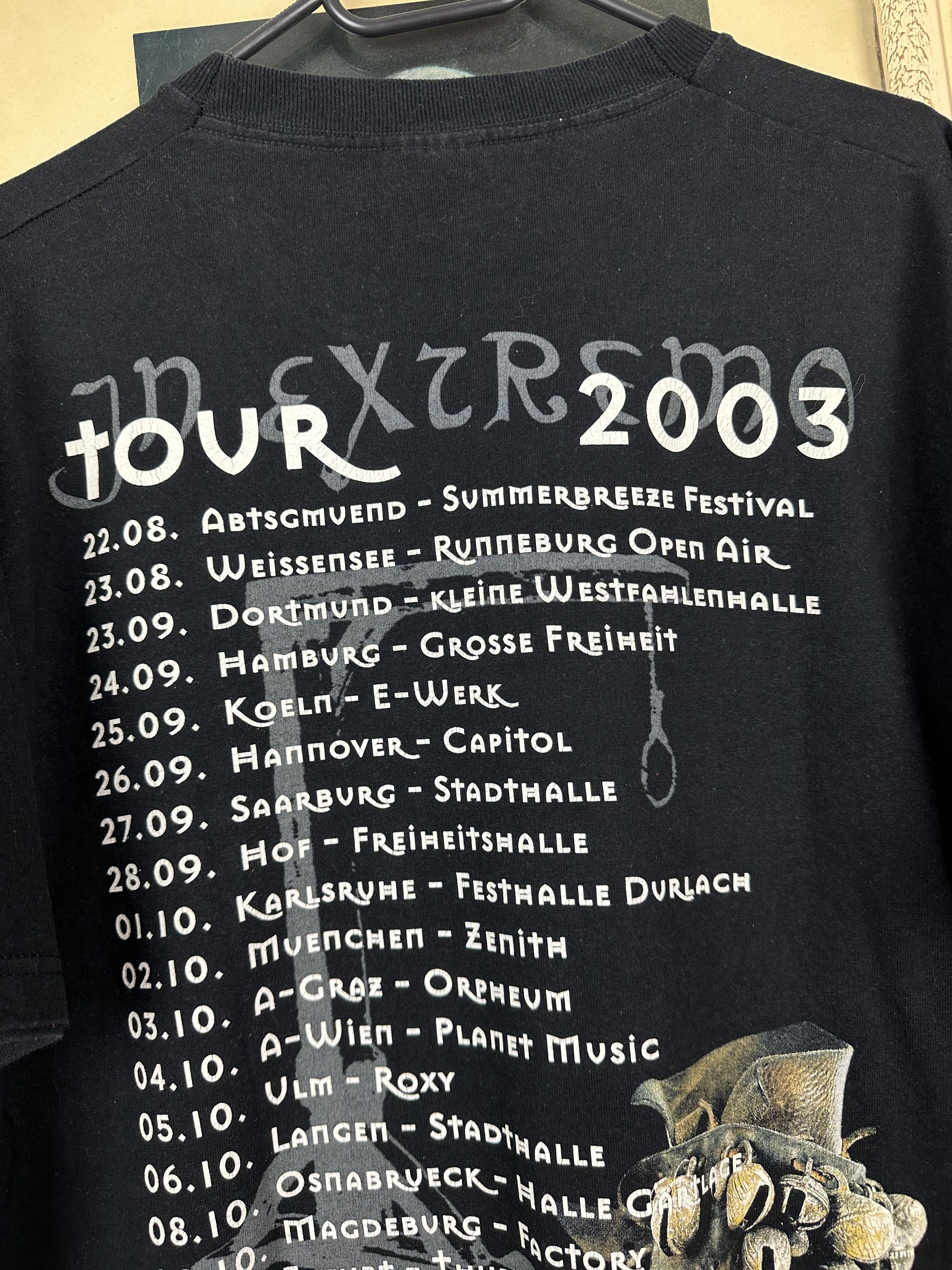 Band Tees × Vintage Vintage 2003 In Extremo Tour Shirt Tee Band Rare Y2K Hype Size US XL / EU 56 / 4 - 9 Thumbnail