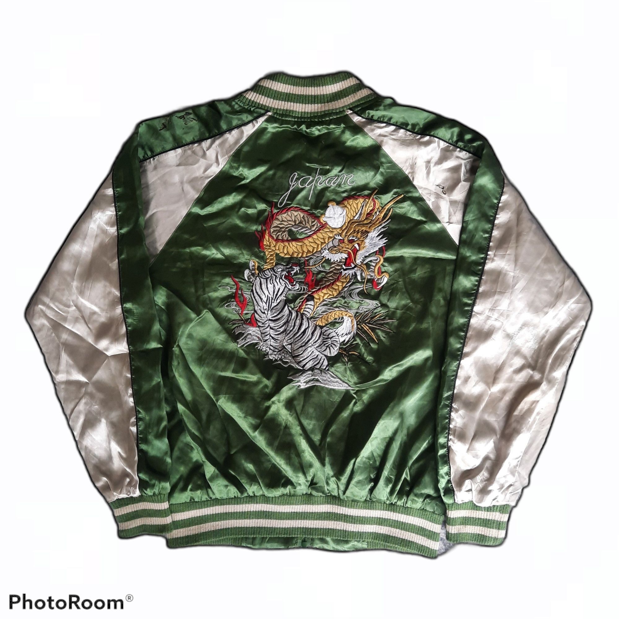 image of Archival Clothing x Sukajan Souvenir Jacket Vintage Seku Japanese Dragon Vs Tiger Sukajan Jacket (S
