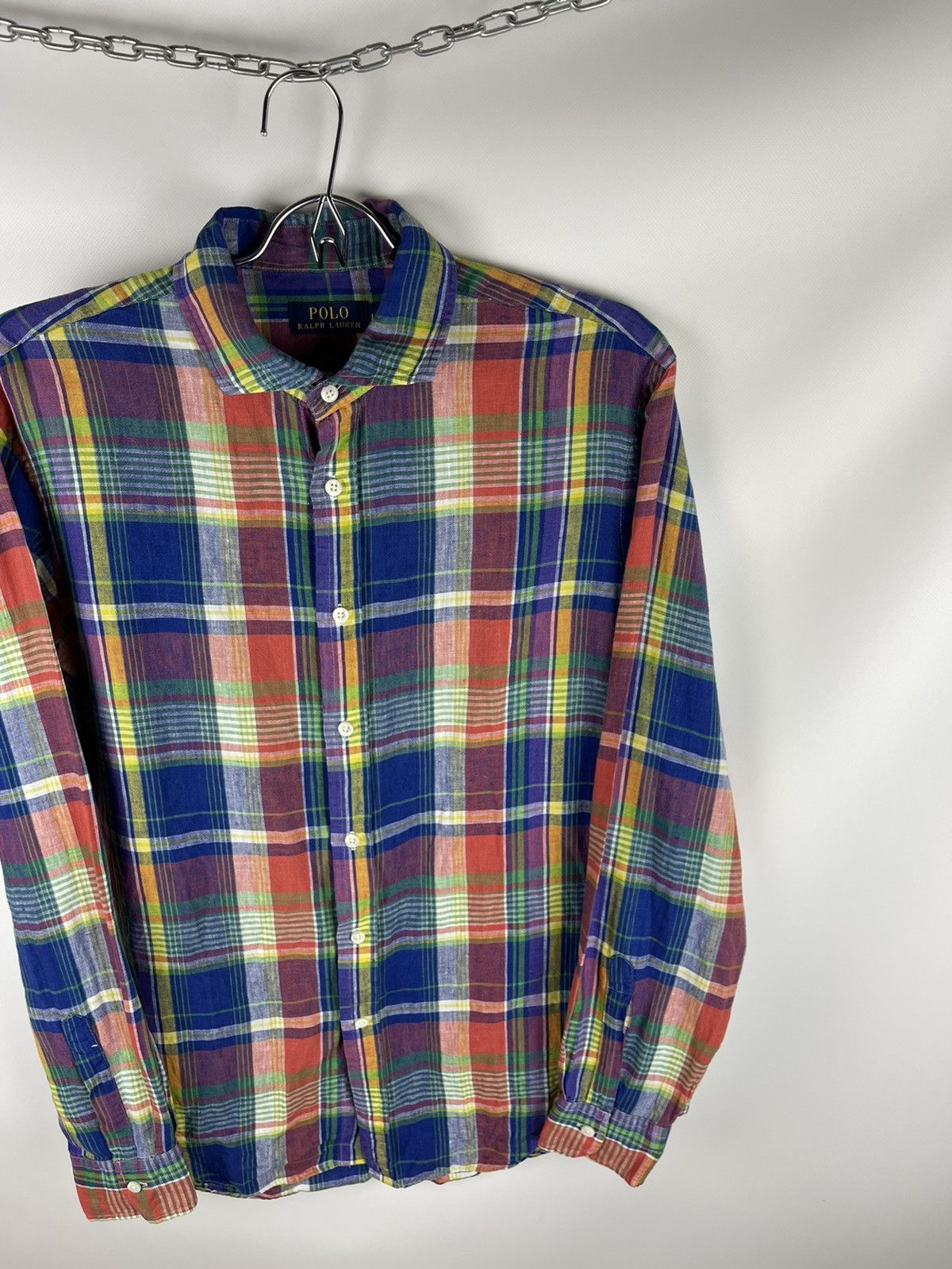 Polo Ralph Lauren Polo Ralph Lauren multicolour checkered 100% linen shirt Size US L / EU 52-54 / 3 - 12 Thumbnail