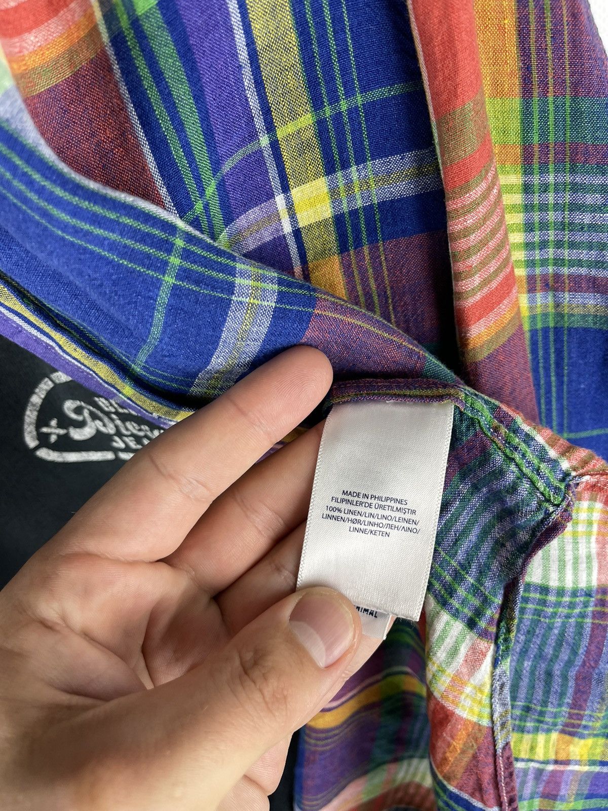Polo Ralph Lauren Polo Ralph Lauren multicolour checkered 100% linen shirt Size US L / EU 52-54 / 3 - 9 Thumbnail