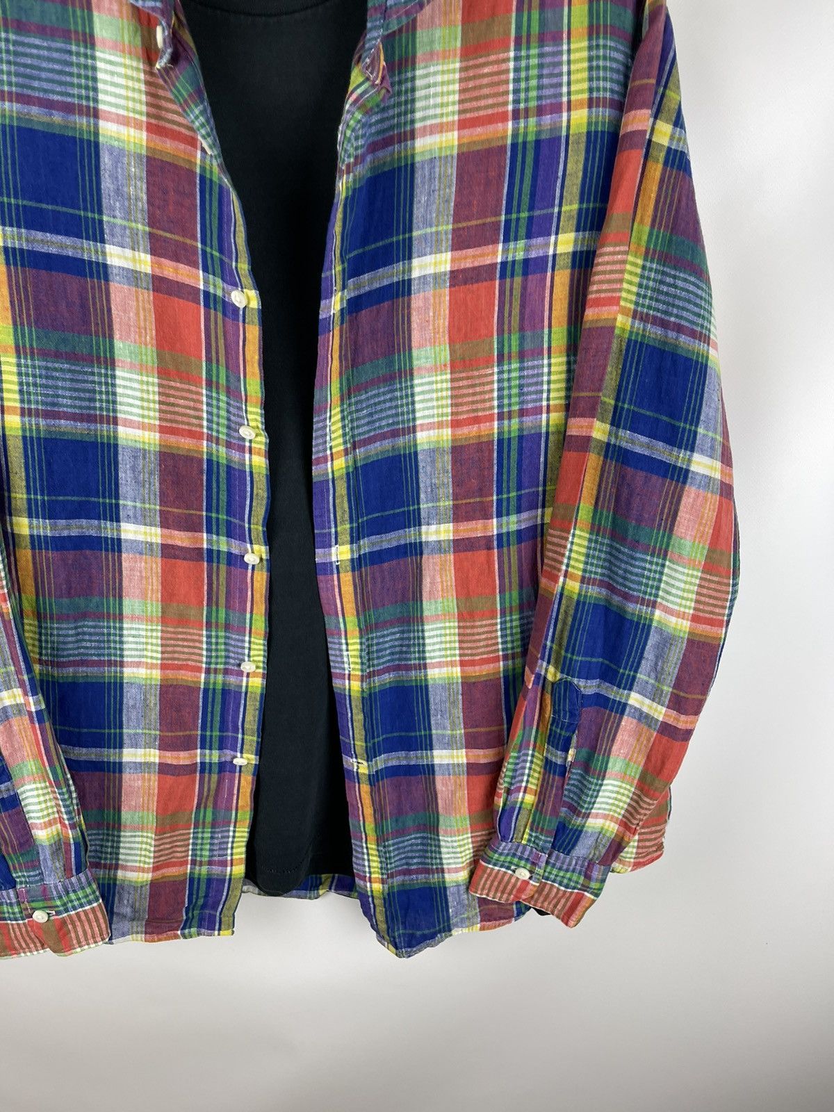 Polo Ralph Lauren Polo Ralph Lauren multicolour checkered 100% linen shirt Size US L / EU 52-54 / 3 - 5 Thumbnail