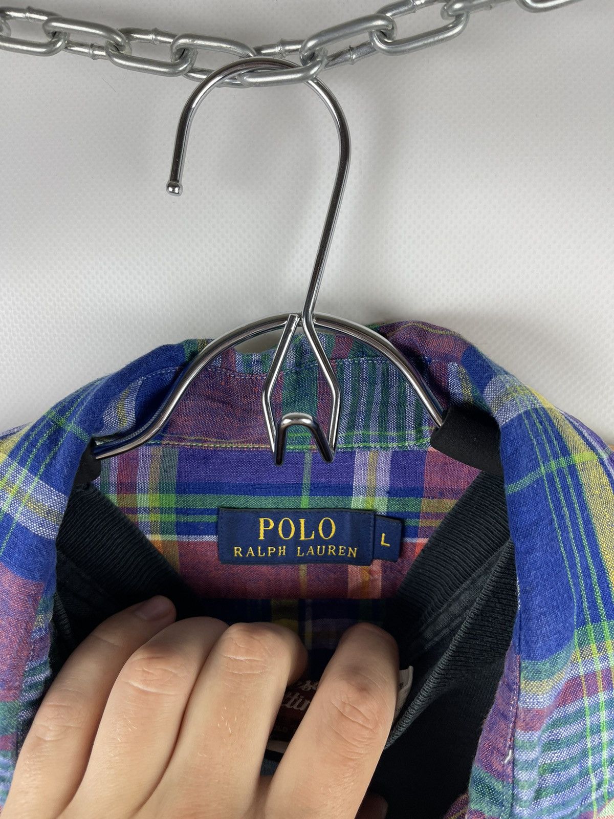 Polo Ralph Lauren Polo Ralph Lauren multicolour checkered 100% linen shirt Size US L / EU 52-54 / 3 - 8 Thumbnail