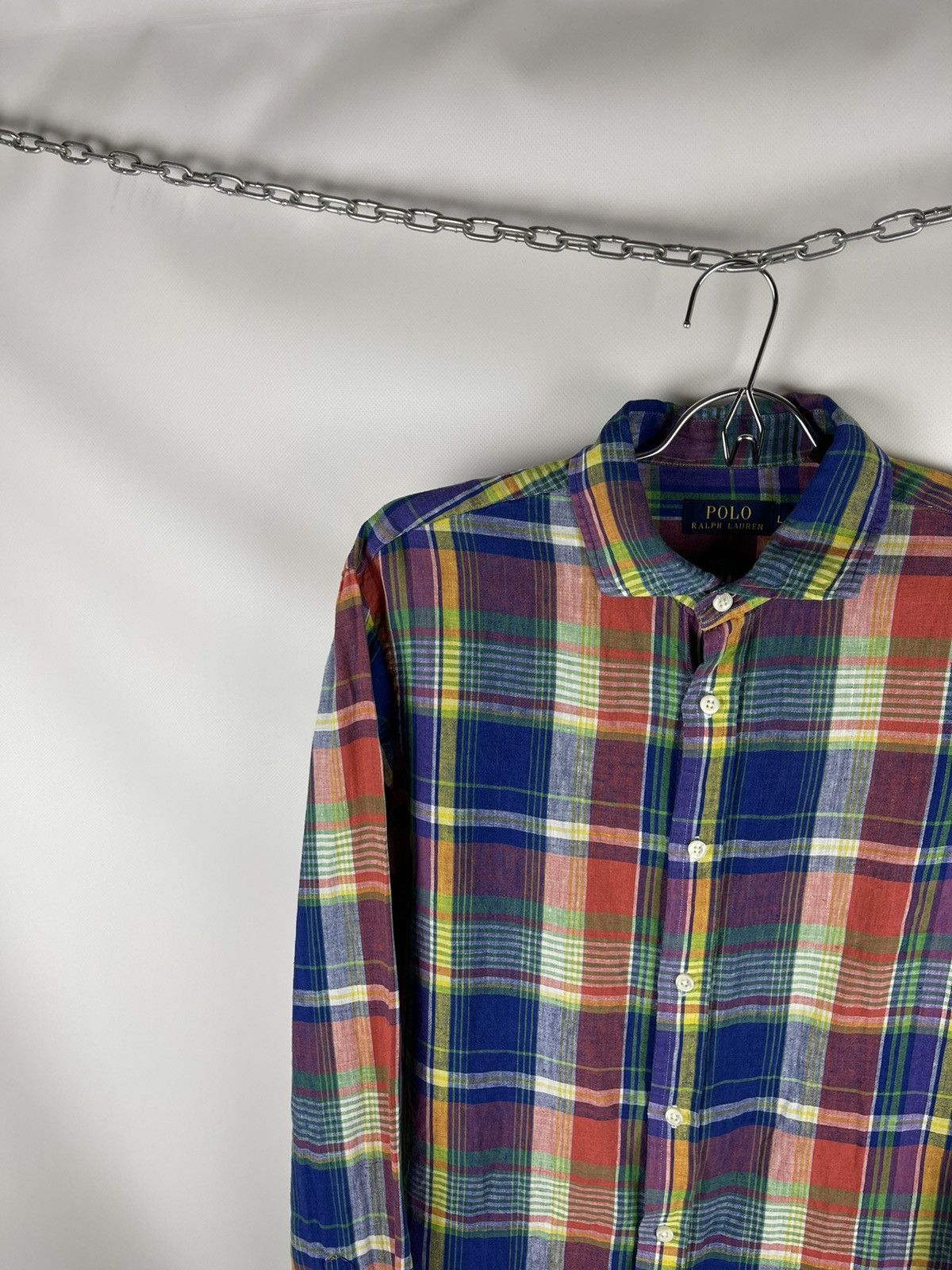 Polo Ralph Lauren Polo Ralph Lauren multicolour checkered 100% linen shirt Size US L / EU 52-54 / 3 - 11 Thumbnail