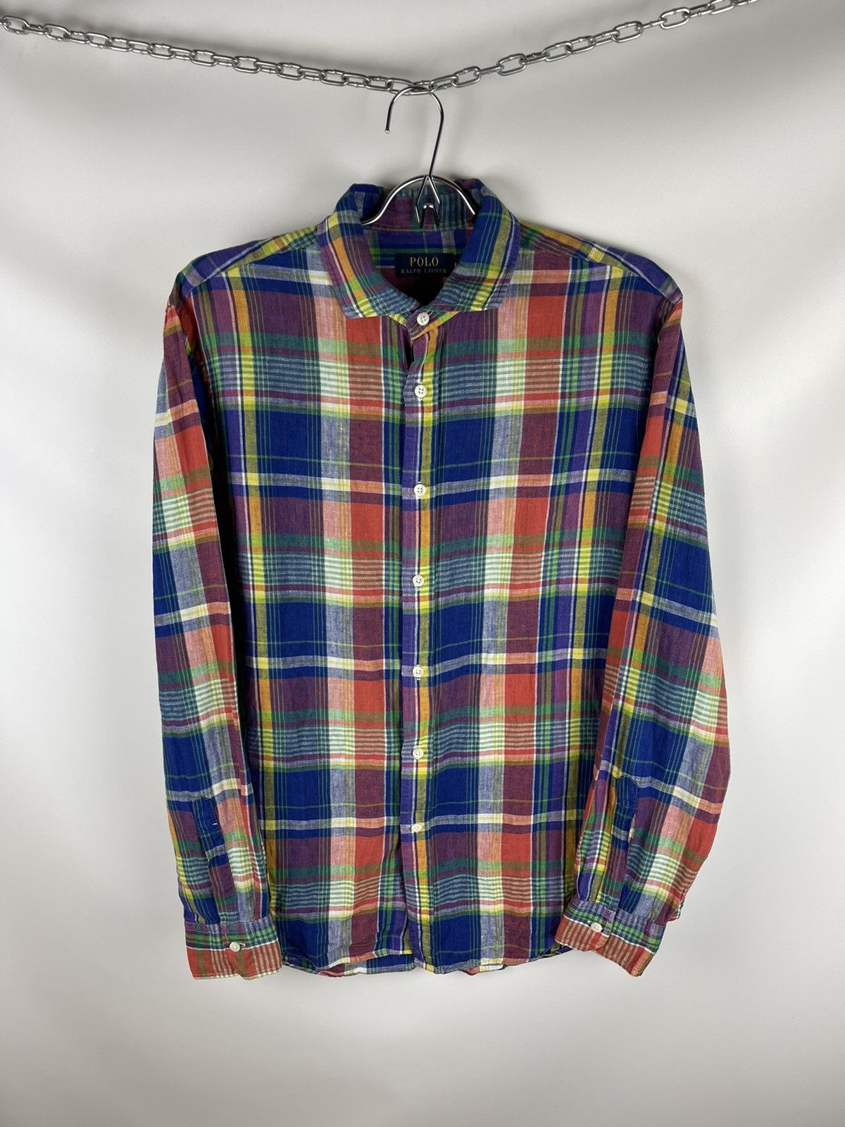 Polo Ralph Lauren Polo Ralph Lauren multicolour checkered 100% linen shirt Size US L / EU 52-54 / 3 - 10 Thumbnail