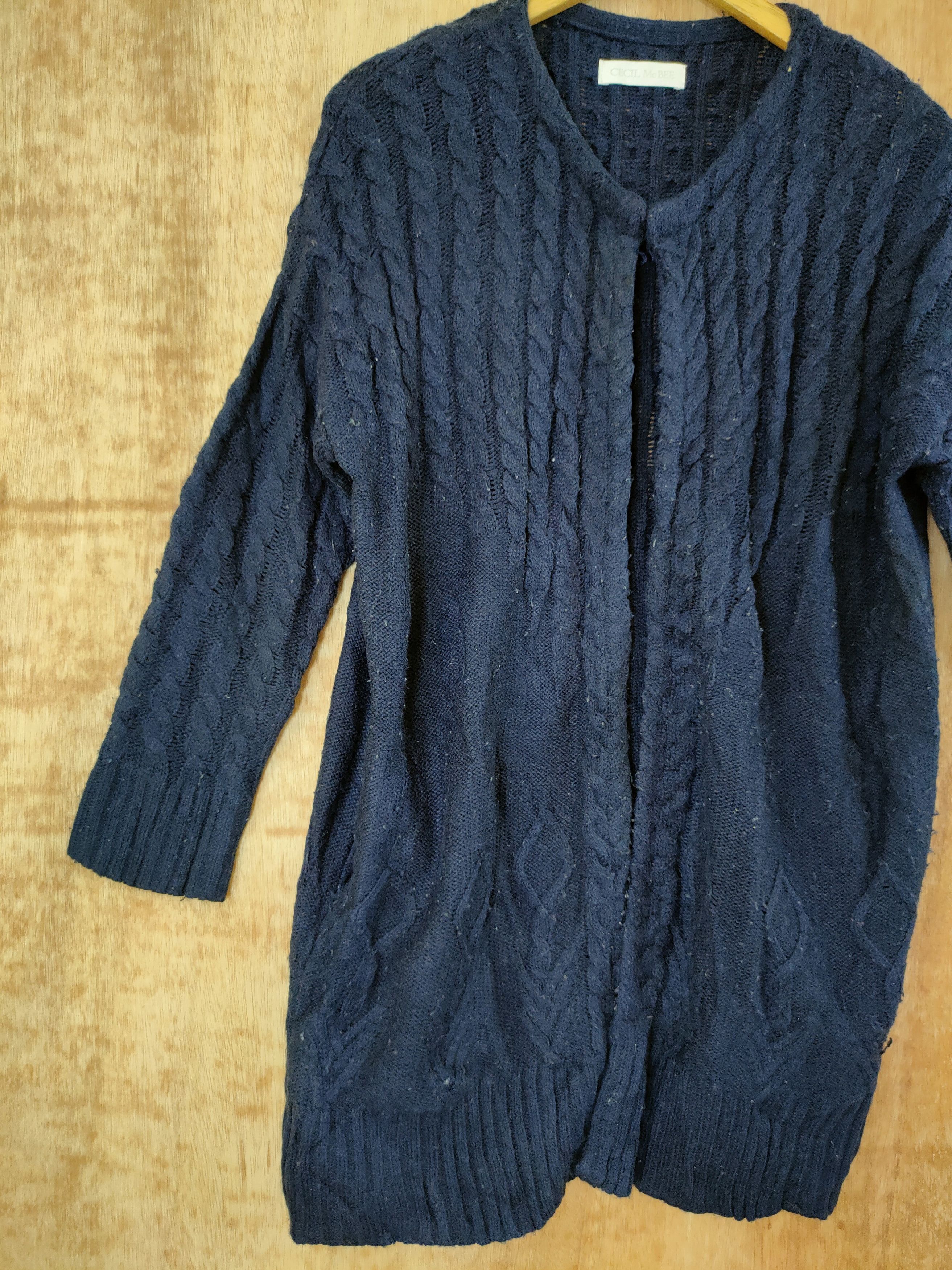 Aran Isles Knitwear × Japanese Brand Cecil Mc Bee japan long cardigan knitwear #46-681 Size US M / EU 48-50 / 2 - 2 Thumbnail