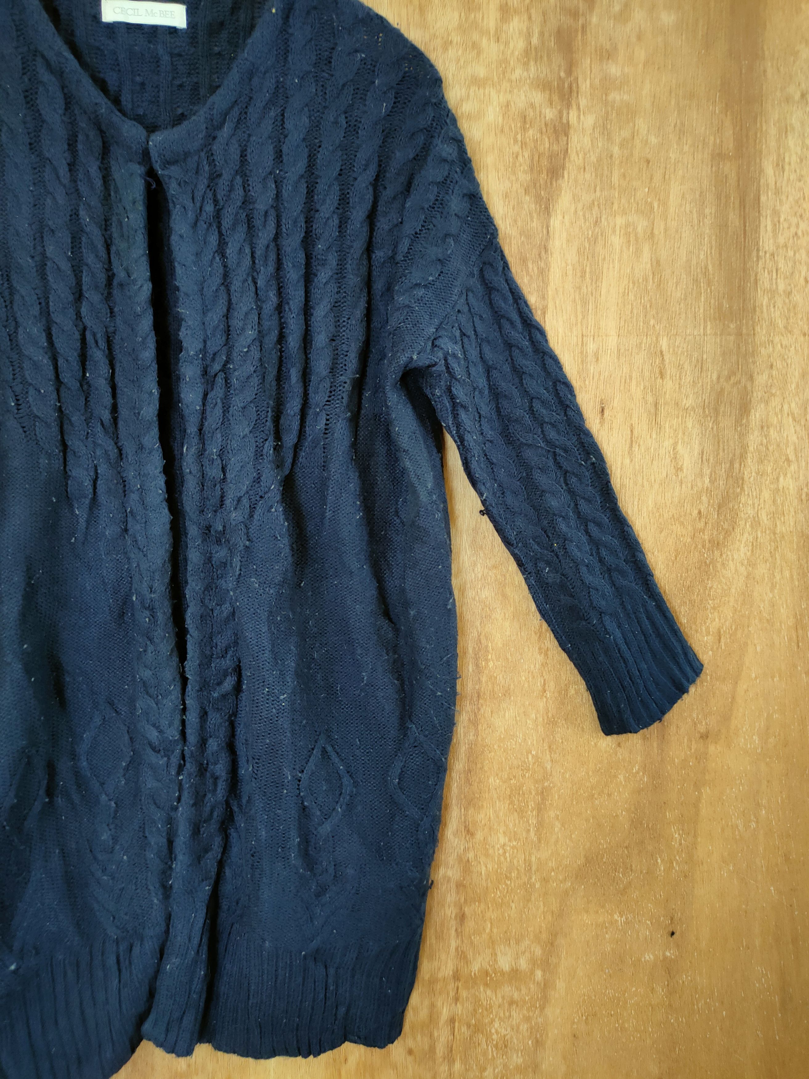 Aran Isles Knitwear × Japanese Brand Cecil Mc Bee japan long cardigan knitwear #46-681 Size US M / EU 48-50 / 2 - 3 Thumbnail