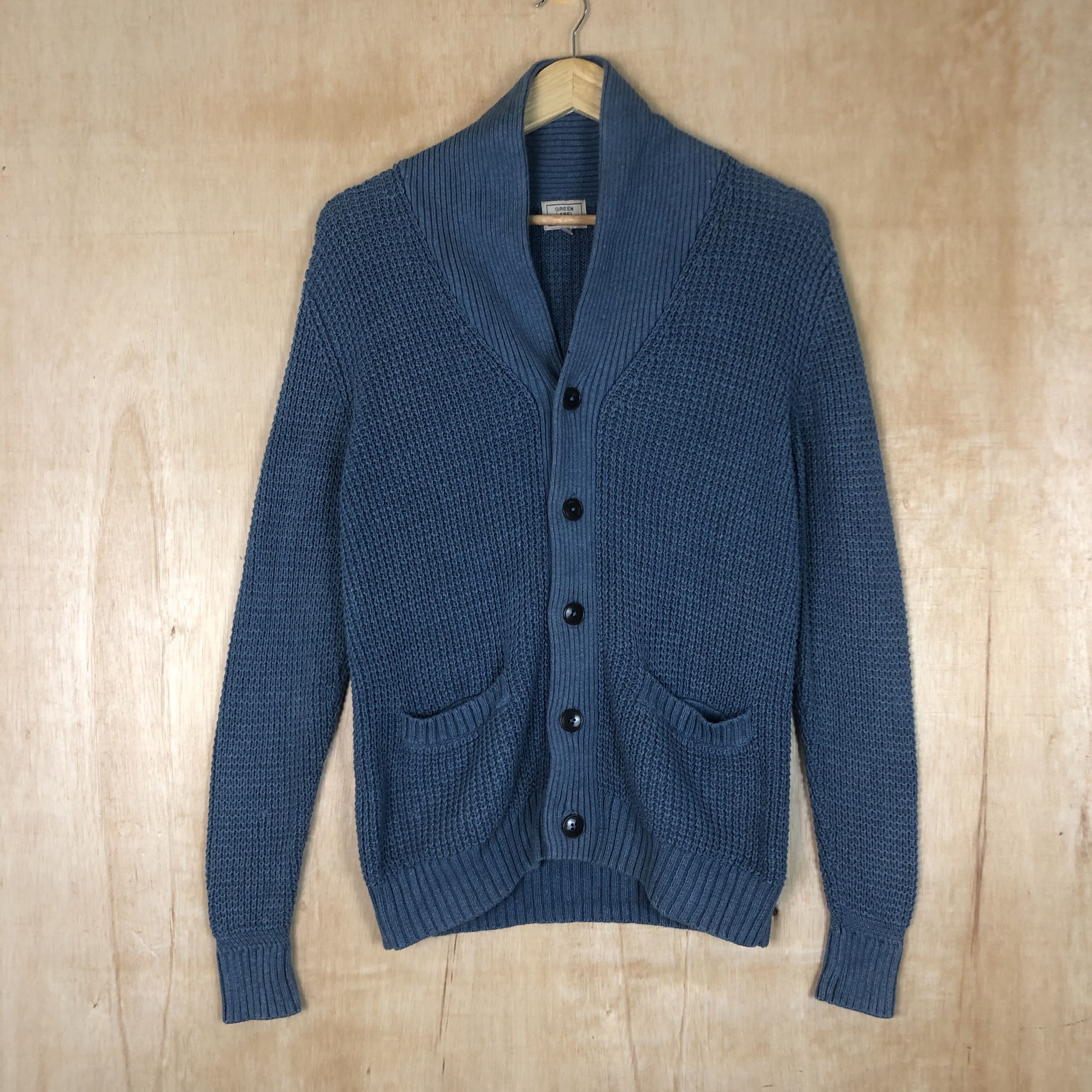 Homespun Knitwear × Japanese Brand DLL Green Label relaxing Blue cardigan Knitwear #c047 Size US M / EU 48-50 / 2 - 1 Thumbnail