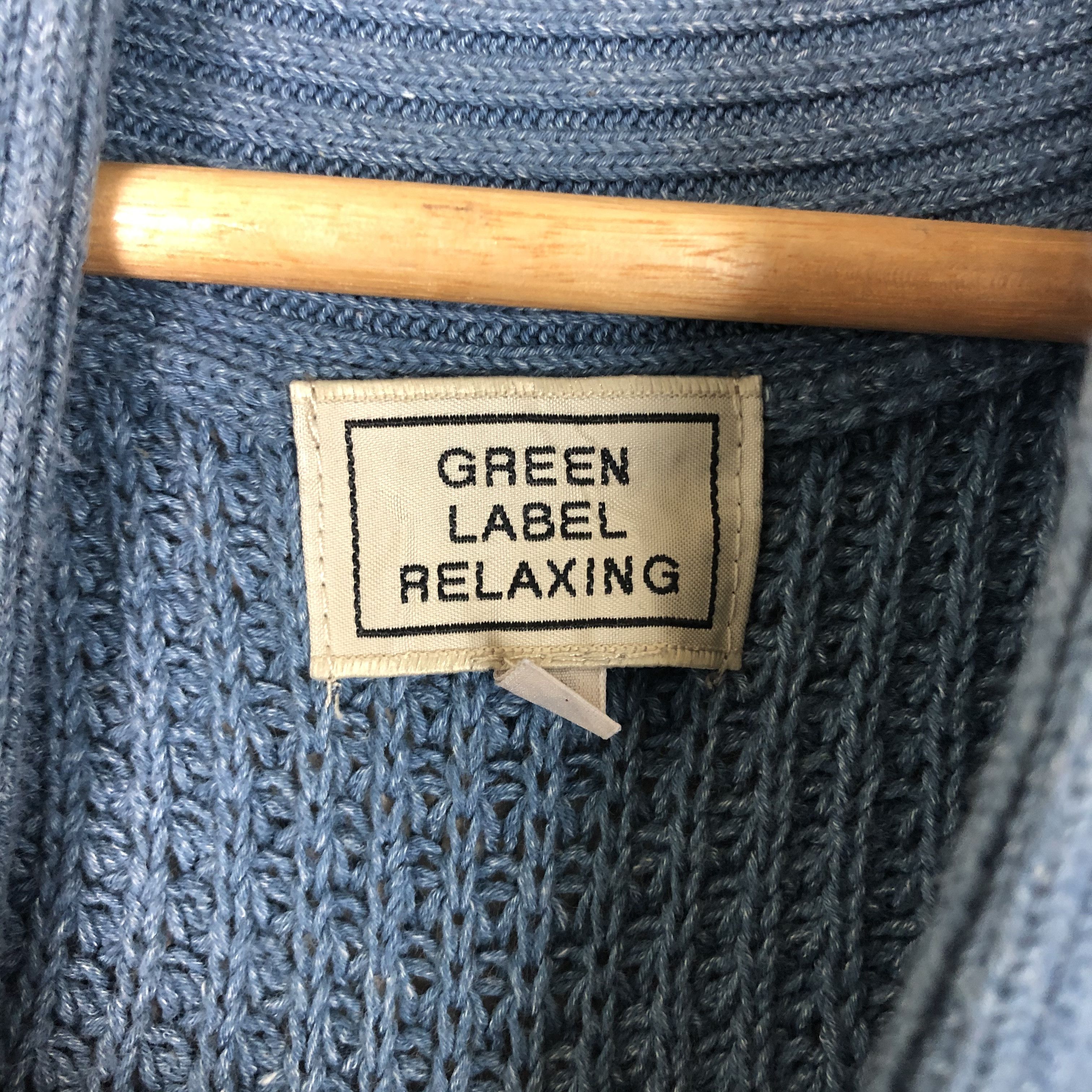 Homespun Knitwear × Japanese Brand DLL Green Label relaxing Blue cardigan Knitwear #c047 Size US M / EU 48-50 / 2 - 6 Thumbnail