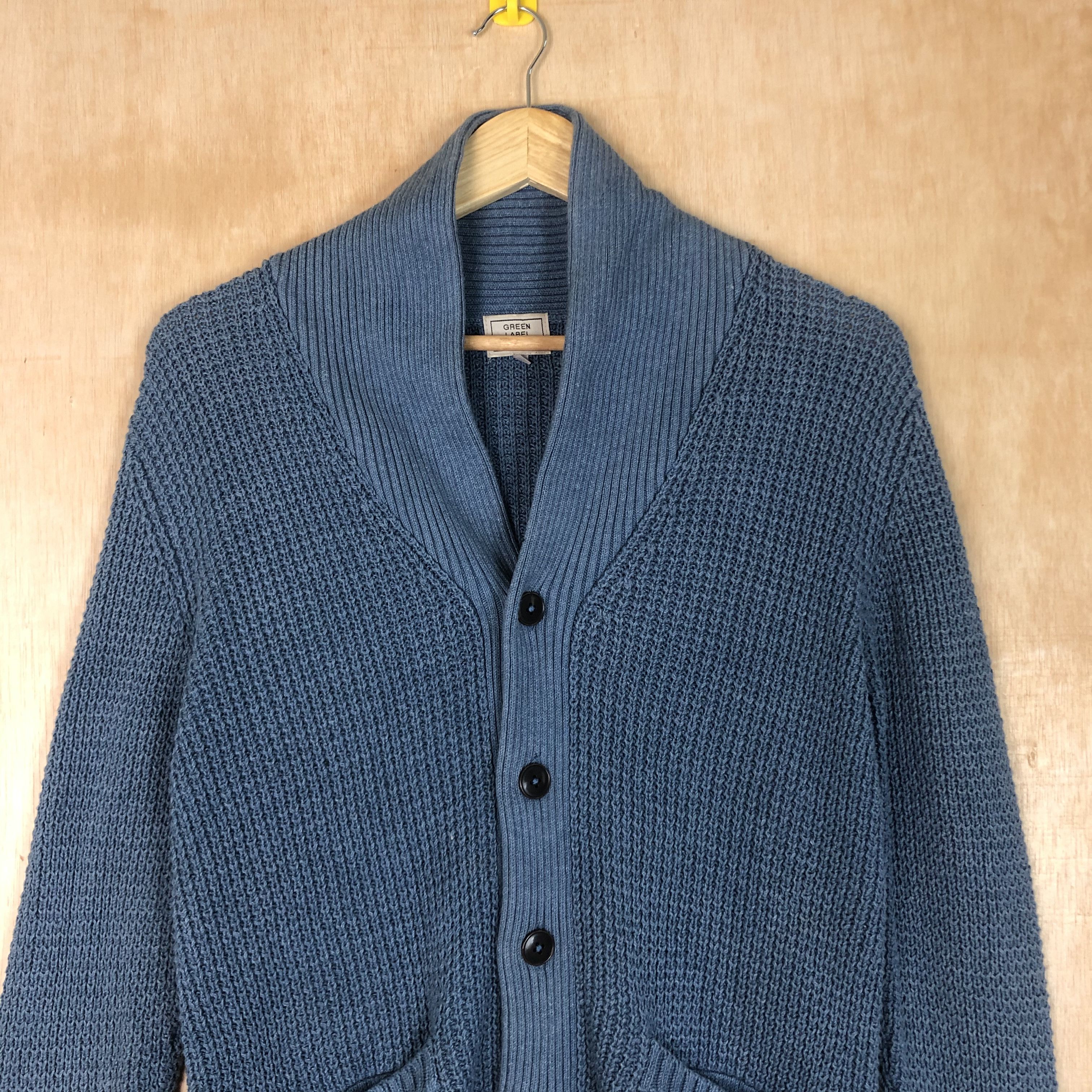 Homespun Knitwear × Japanese Brand DLL Green Label relaxing Blue cardigan Knitwear #c047 Size US M / EU 48-50 / 2 - 2 Thumbnail