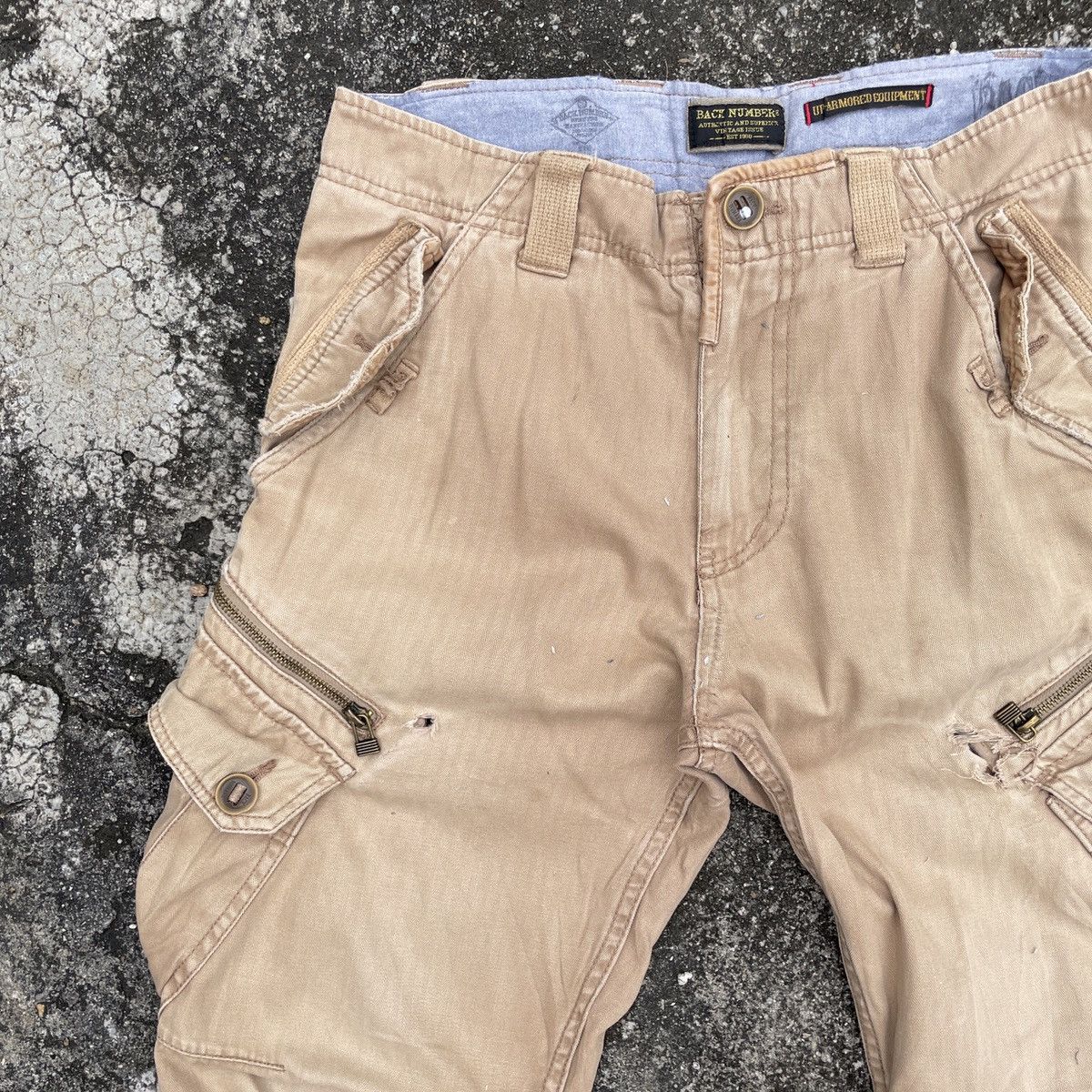 Japanese Brand Vintage Back Number Distressed Tactical Cargo Pants Size US 32 / EU 48 - 3 Thumbnail