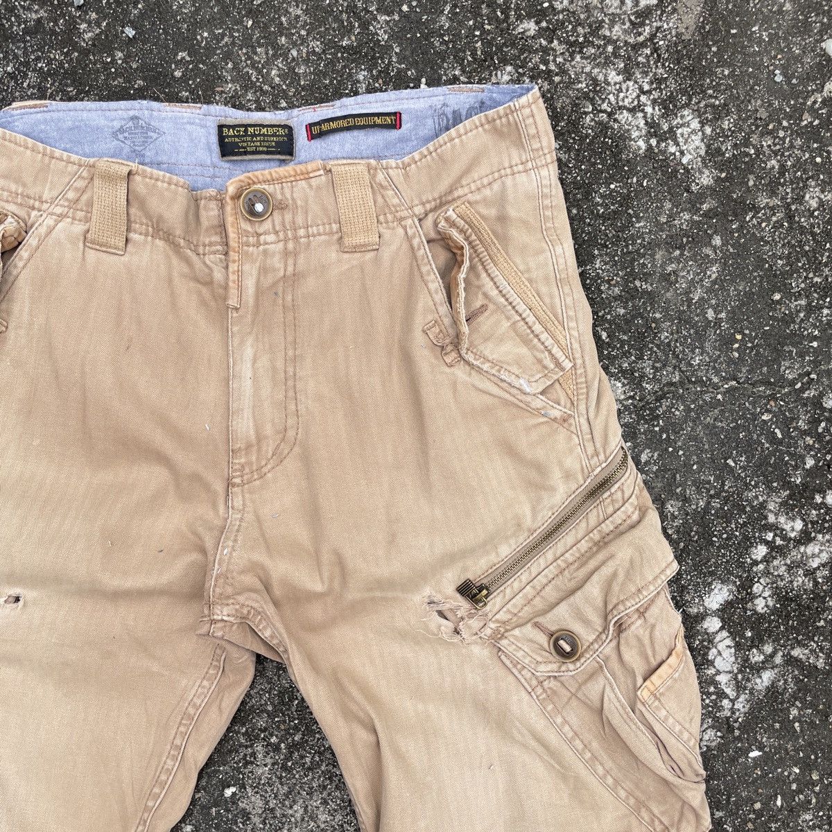 Japanese Brand Vintage Back Number Distressed Tactical Cargo Pants Size US 32 / EU 48 - 2 Thumbnail