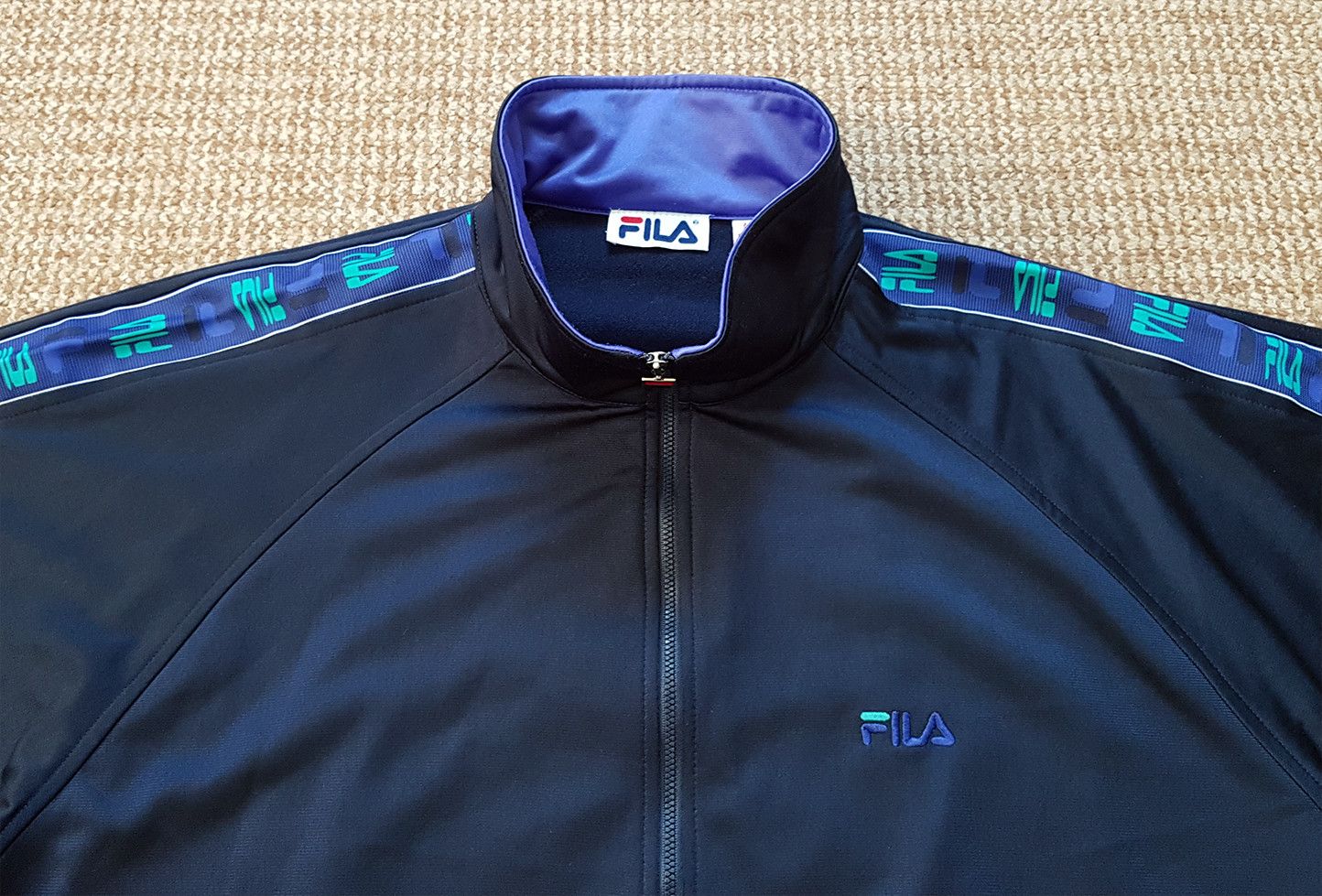 Fila Retro Fila Y2K Vintage 90s Track Top Tape Full Zip Jacket Size US L / EU 52-54 / 3 - 6 Thumbnail