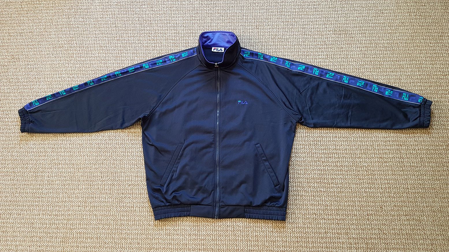 Fila Retro Fila Y2K Vintage 90s Track Top Tape Full Zip Jacket Size US L / EU 52-54 / 3 - 5 Thumbnail