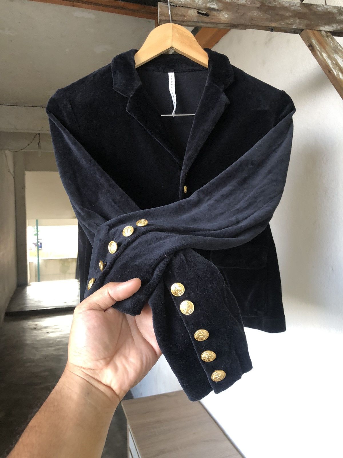 Issey Miyake Sunao Kuwahara by Issey Miyake Velvet Blazer Crop Top Size M / US 6-8 / IT 42-44 - 9 Thumbnail
