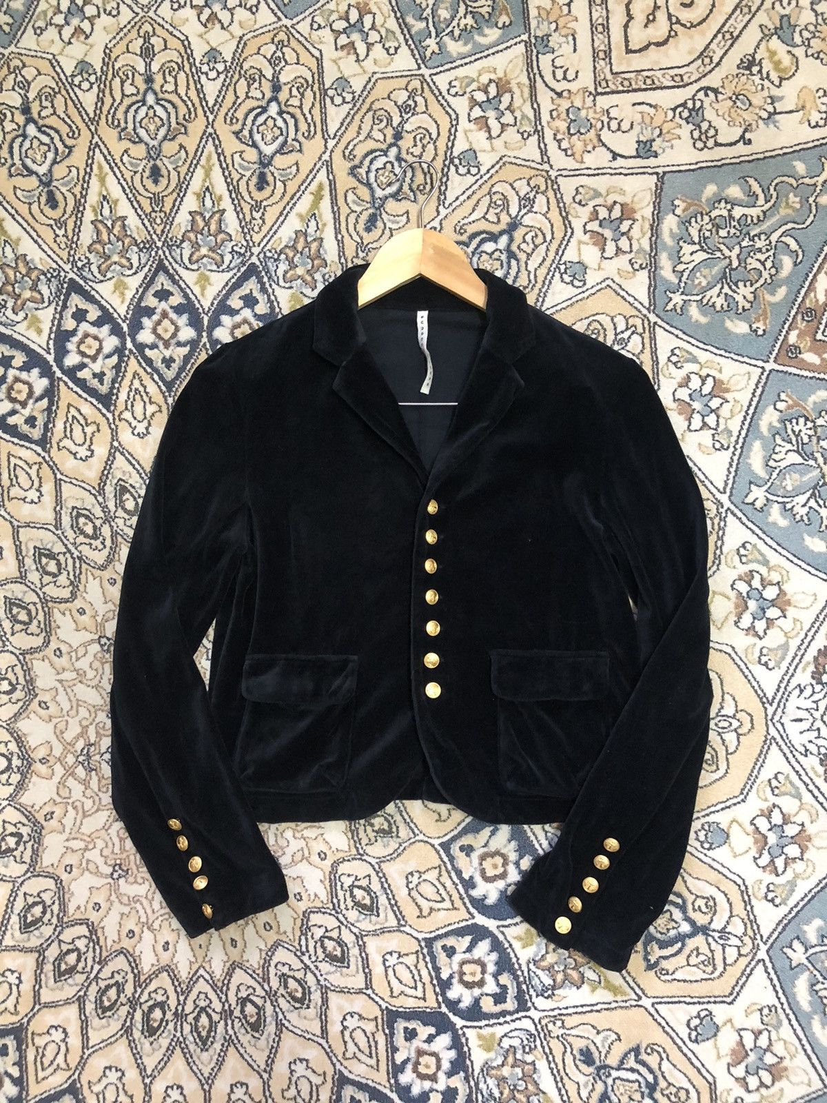 Issey Miyake Sunao Kuwahara by Issey Miyake Velvet Blazer Crop Top Size M / US 6-8 / IT 42-44 - 1 Thumbnail