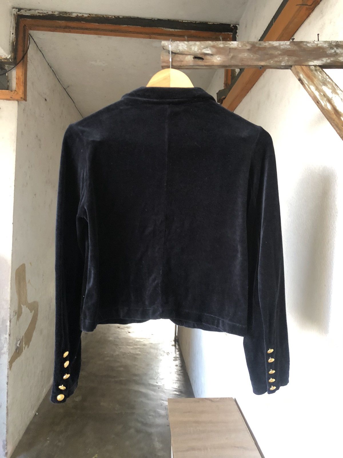 Issey Miyake Sunao Kuwahara by Issey Miyake Velvet Blazer Crop Top Size M / US 6-8 / IT 42-44 - 13 Thumbnail